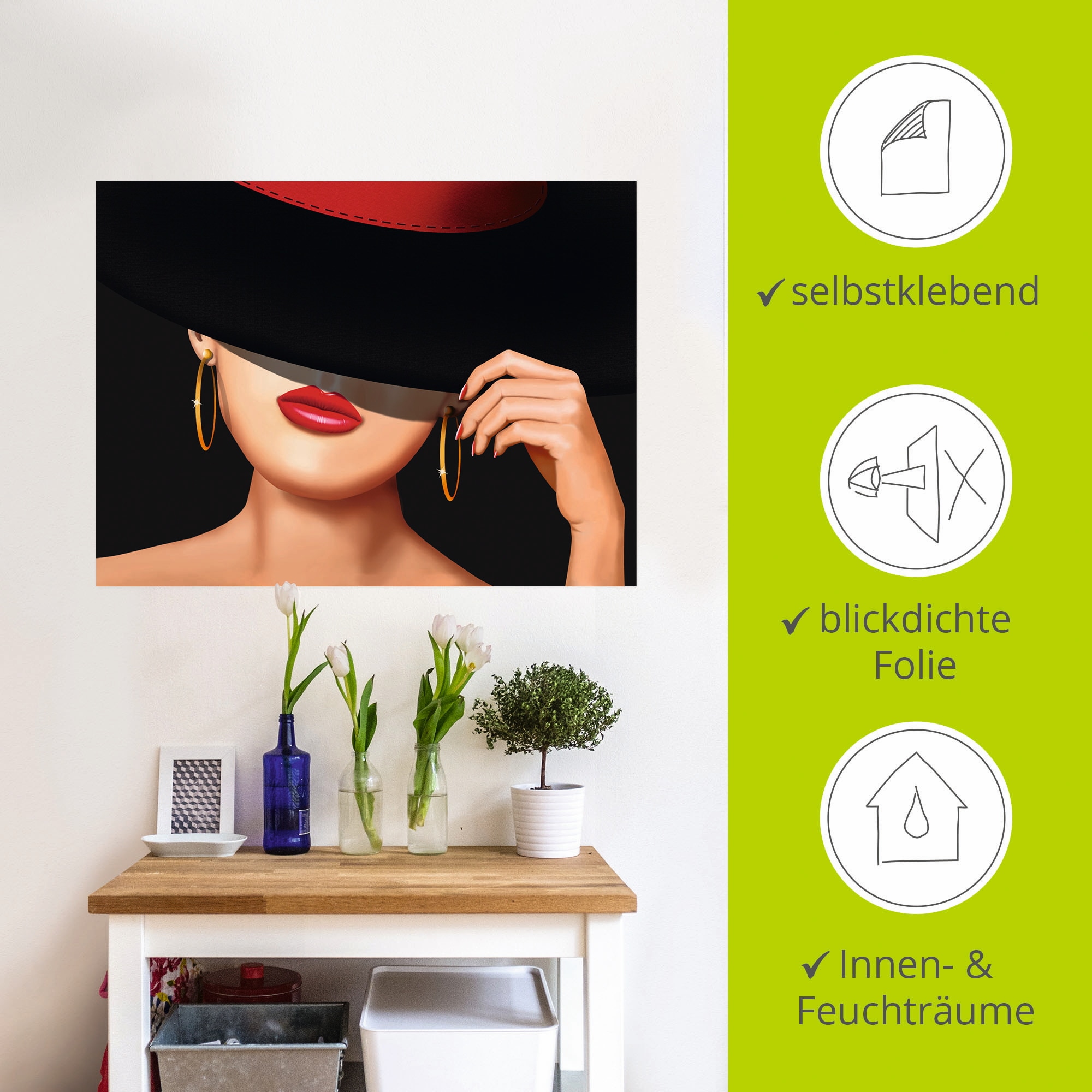 Artland Wandbild »Die Lady von der Rennbahn«, Frau, (1 St.), als Leinwandbild, Wandaufkleber in verschied. Größen