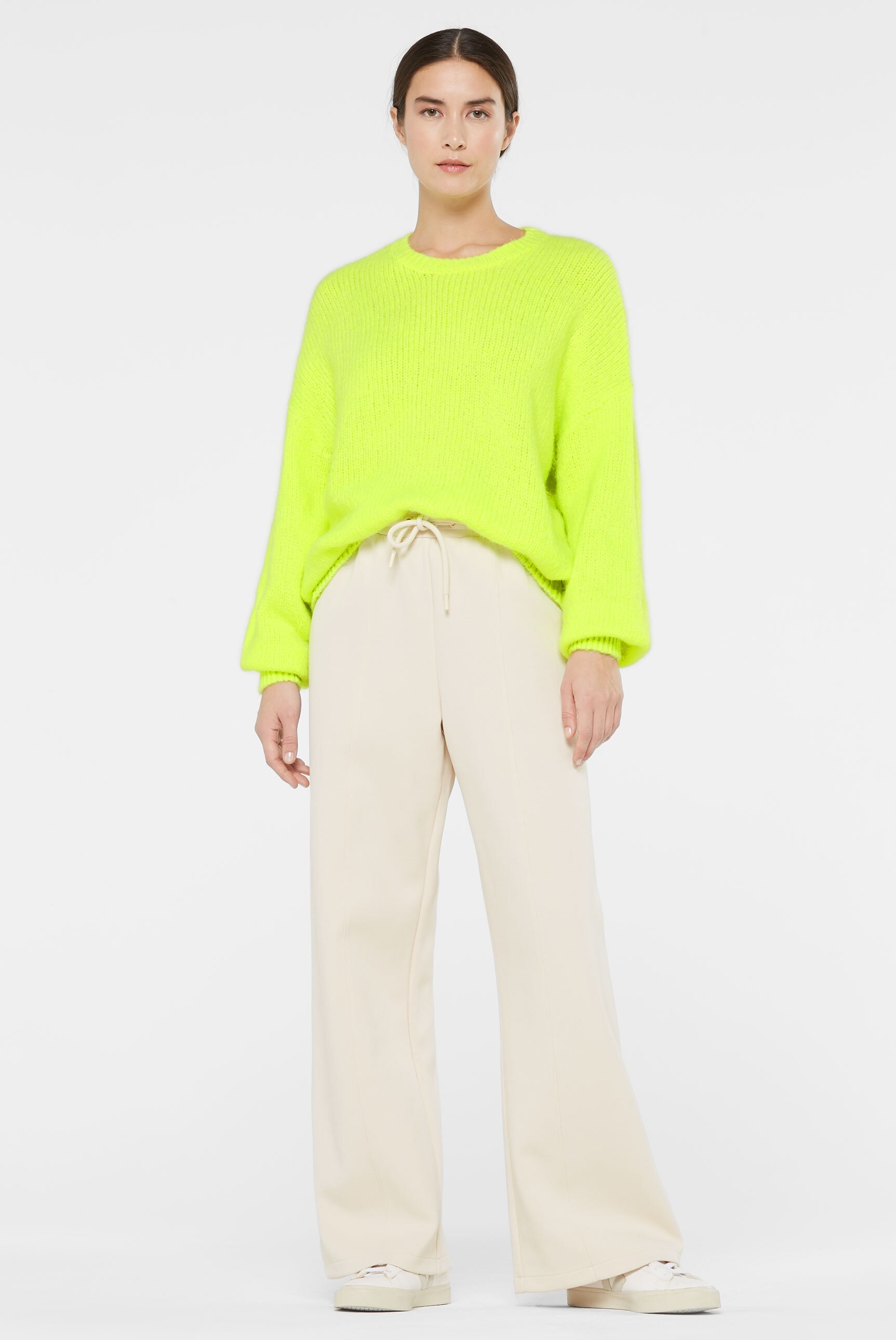 SENSES.THE LABEL Rundhalspullover mit überschnittenen Schultern