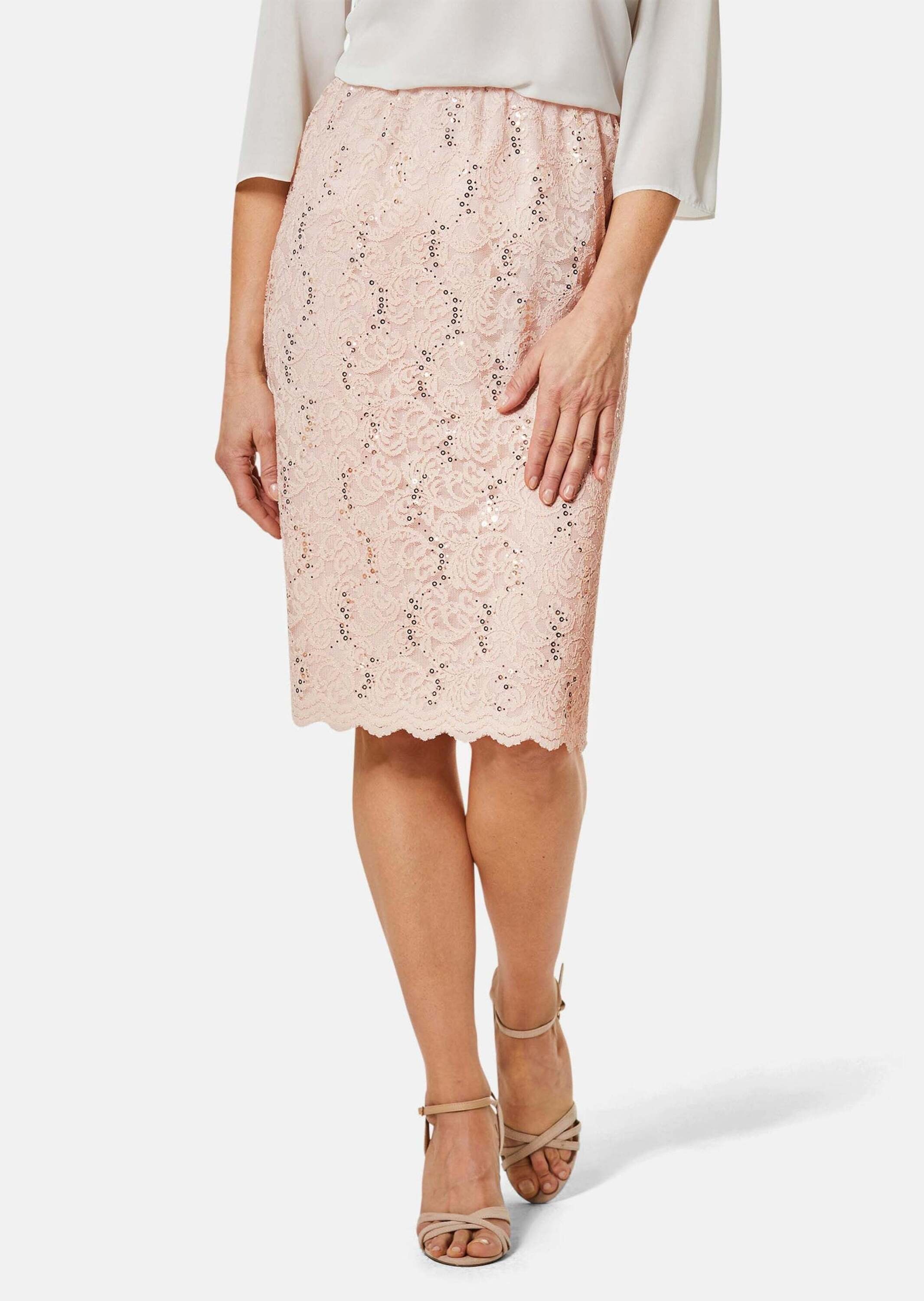 GOLDNER Midirock "Schicker Rock aus elastischer Spitze" günstig online kaufen