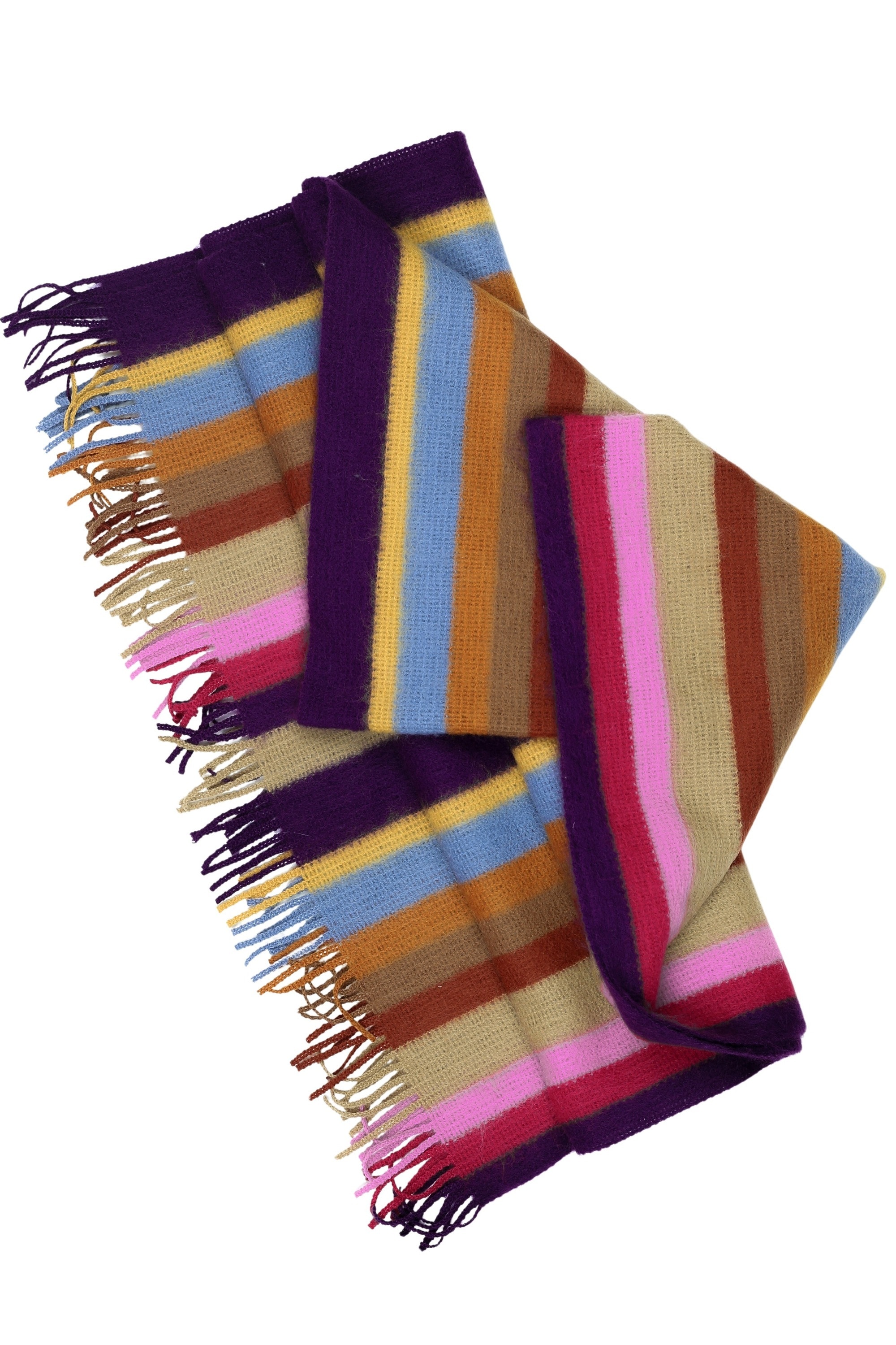 COLLEZIONE ALESSANDRO Wollschal »Farbstreifen«, in modischen Farben, Made in Italy