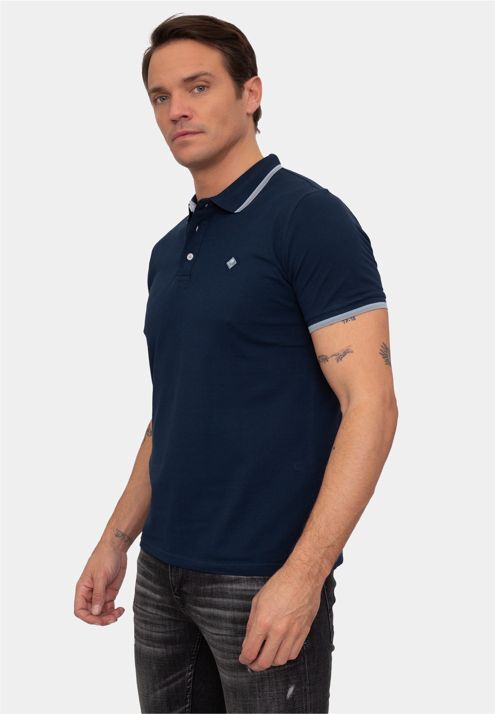 SIR RAYMOND TAILOR Poloshirt »Marcus«, (1 tlg.), mit klassischem Kragen und kurzer Knopfleiste