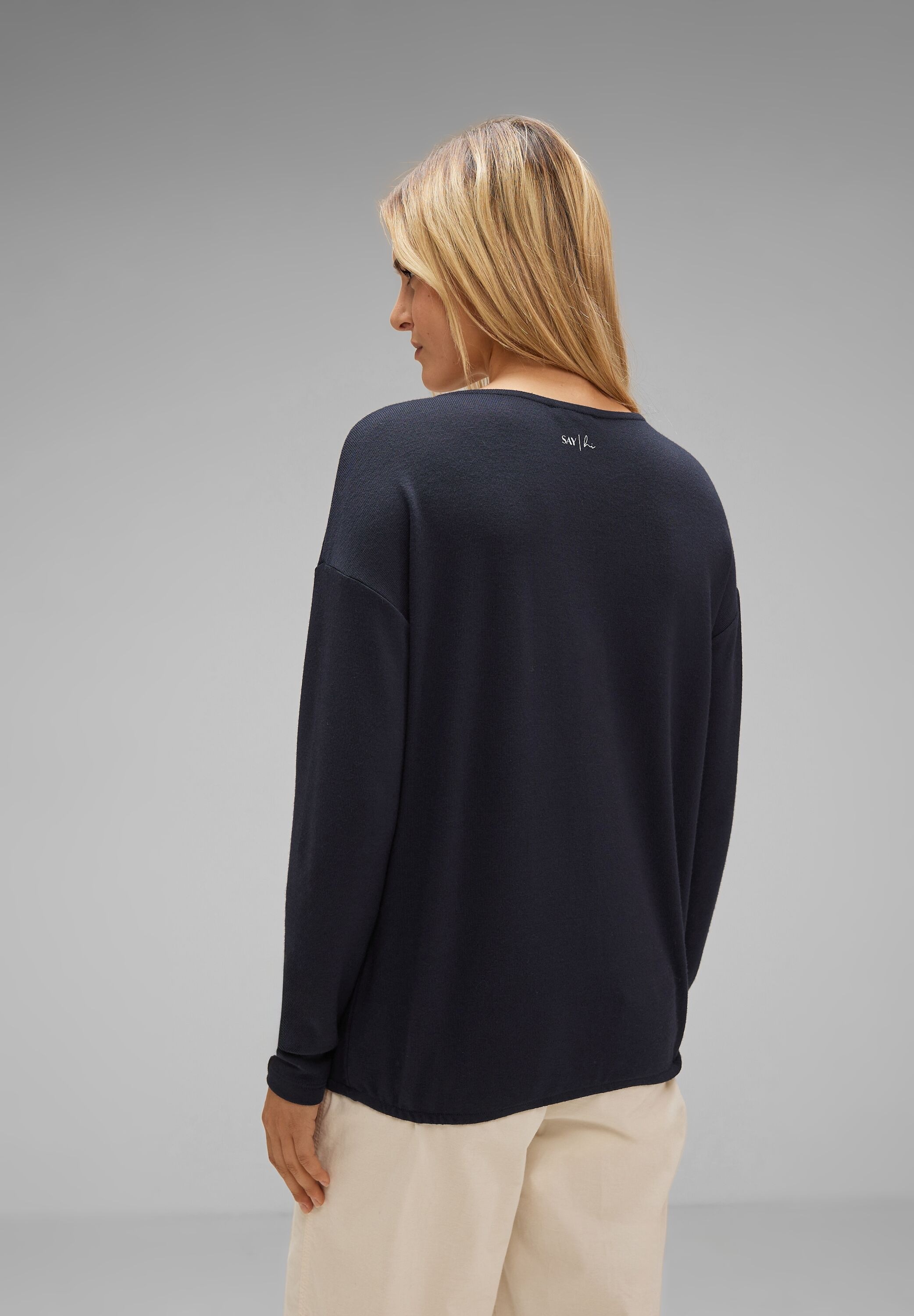 STREET ONE Langarmshirt, mit U-Boot-Ausschnitt