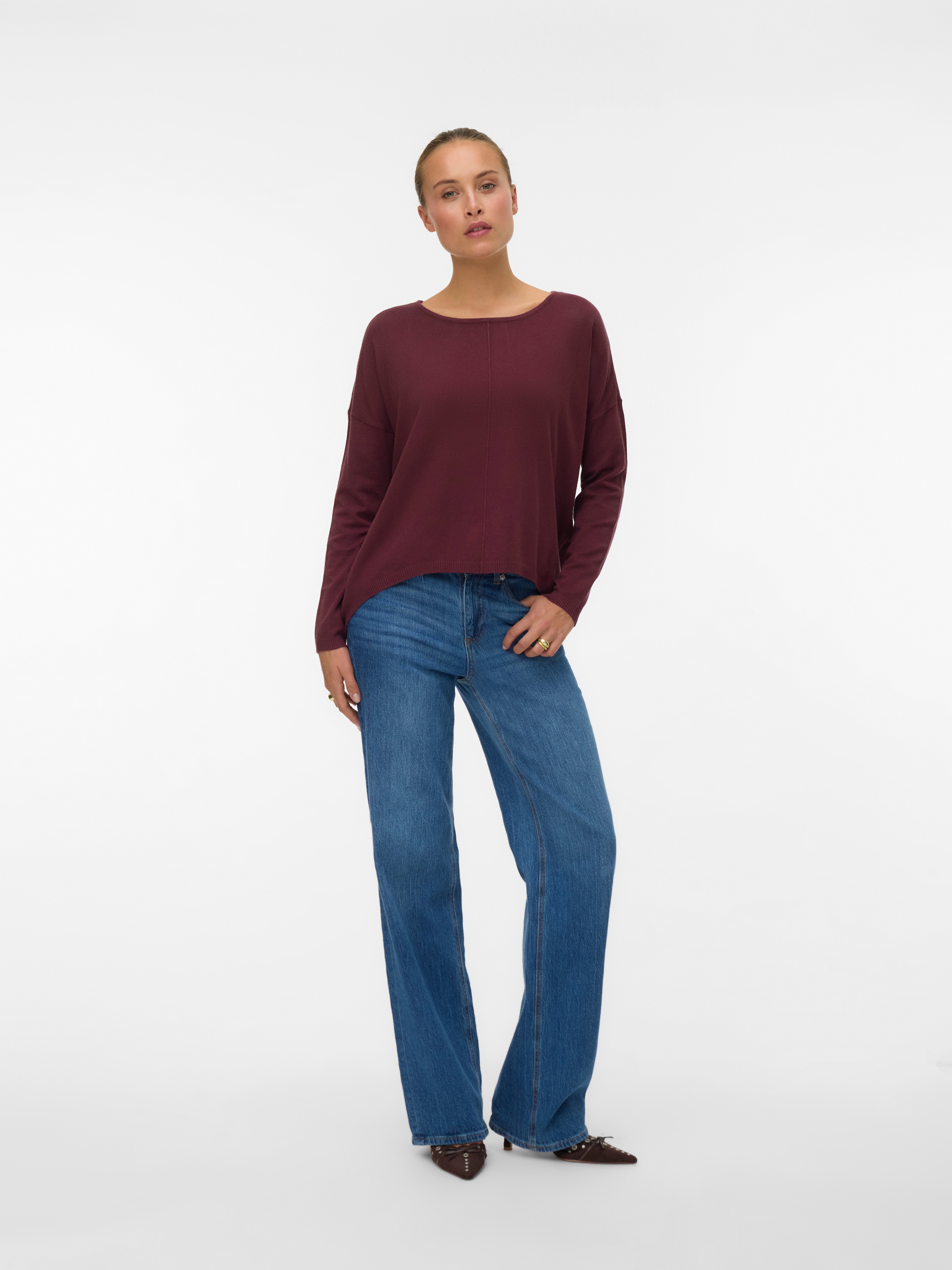 Vero Moda Rundhalspullover »VMBREEZE AURA LS ZIPPER BLOUSE NOOS«