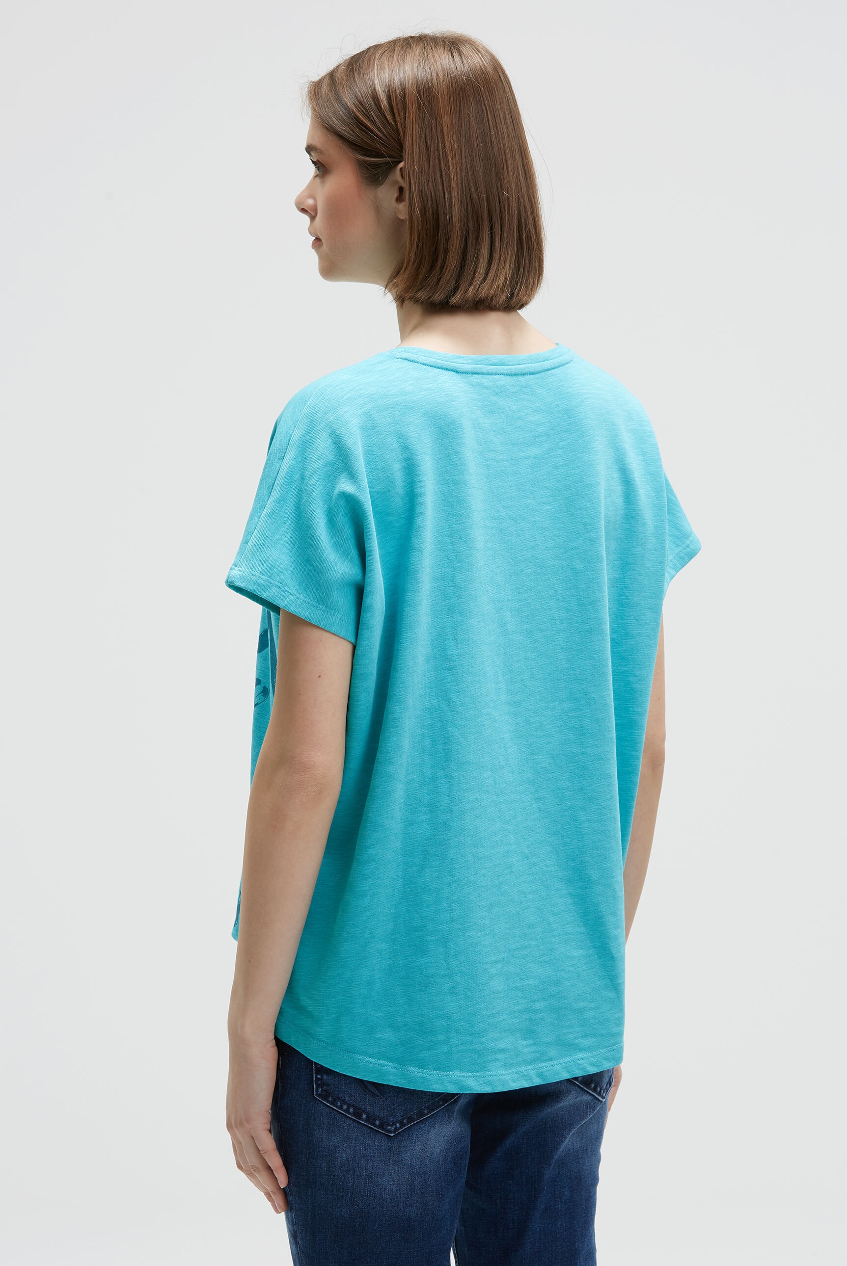 SOCCX Rundhalsshirt, mit längerer Rückenpartie