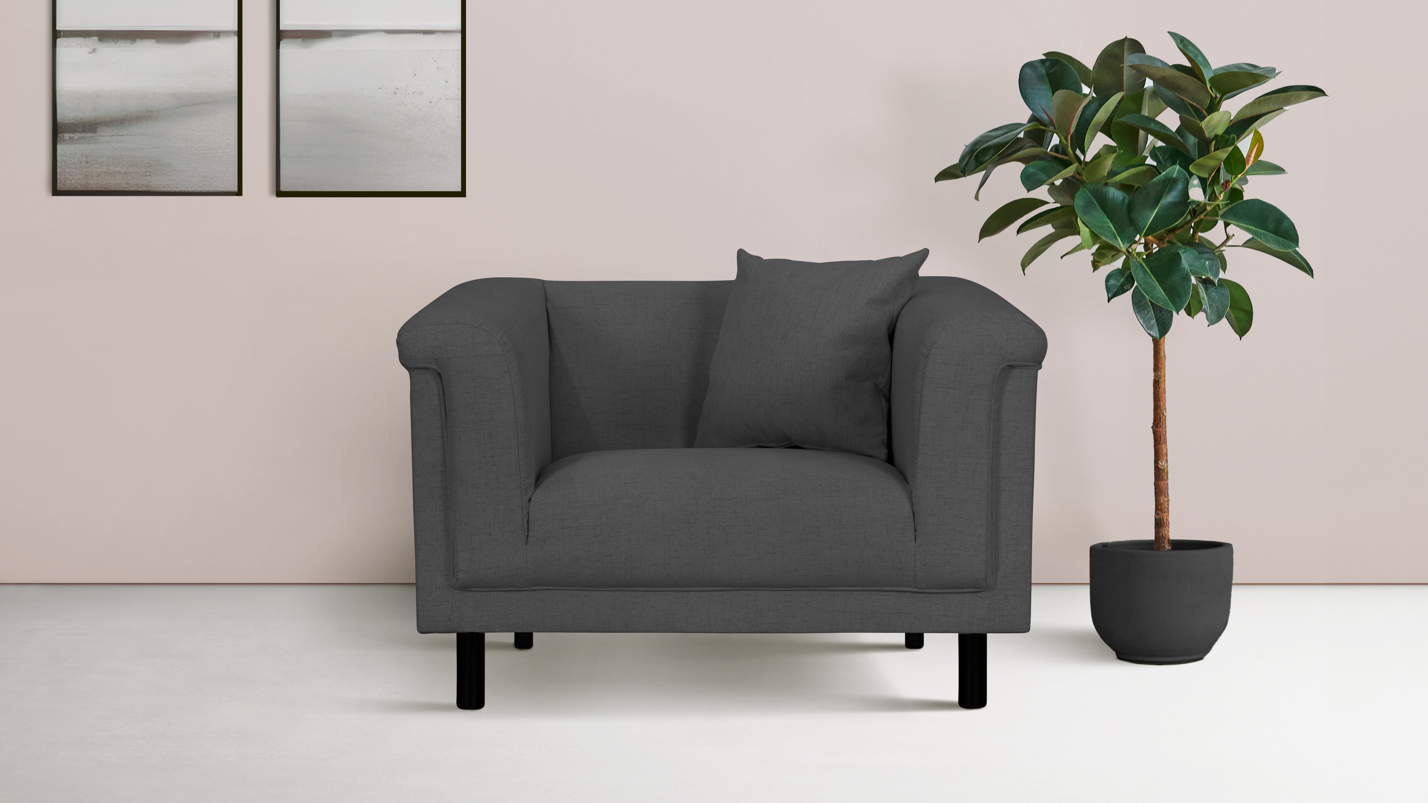 Home affaire Sessel "AGNIA B/T/H: 100/85/71 cm" incl. Zierkissen, auch in Cord und Bouclé