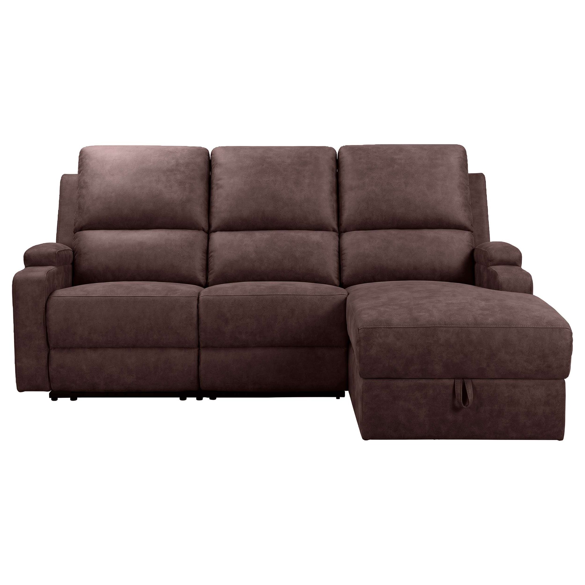 OTTO home Ecksofa »NAPORI Microfaser, Multimediasofa, L-Form« man. oder elektr. Relaxfuntion, USB-A bei elektr. Variante, Staukasten