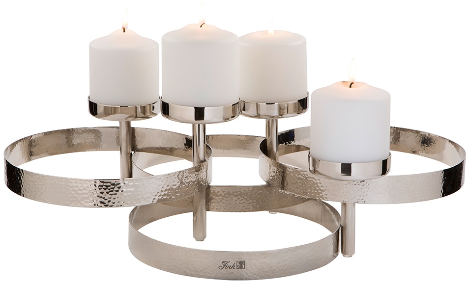 Adventsleuchter, »MIRAGE«, Kerzenleuchter 4-flammig, BAUR Fink | aus Stumpenkerzenhalter St.), Edelstahl, (1