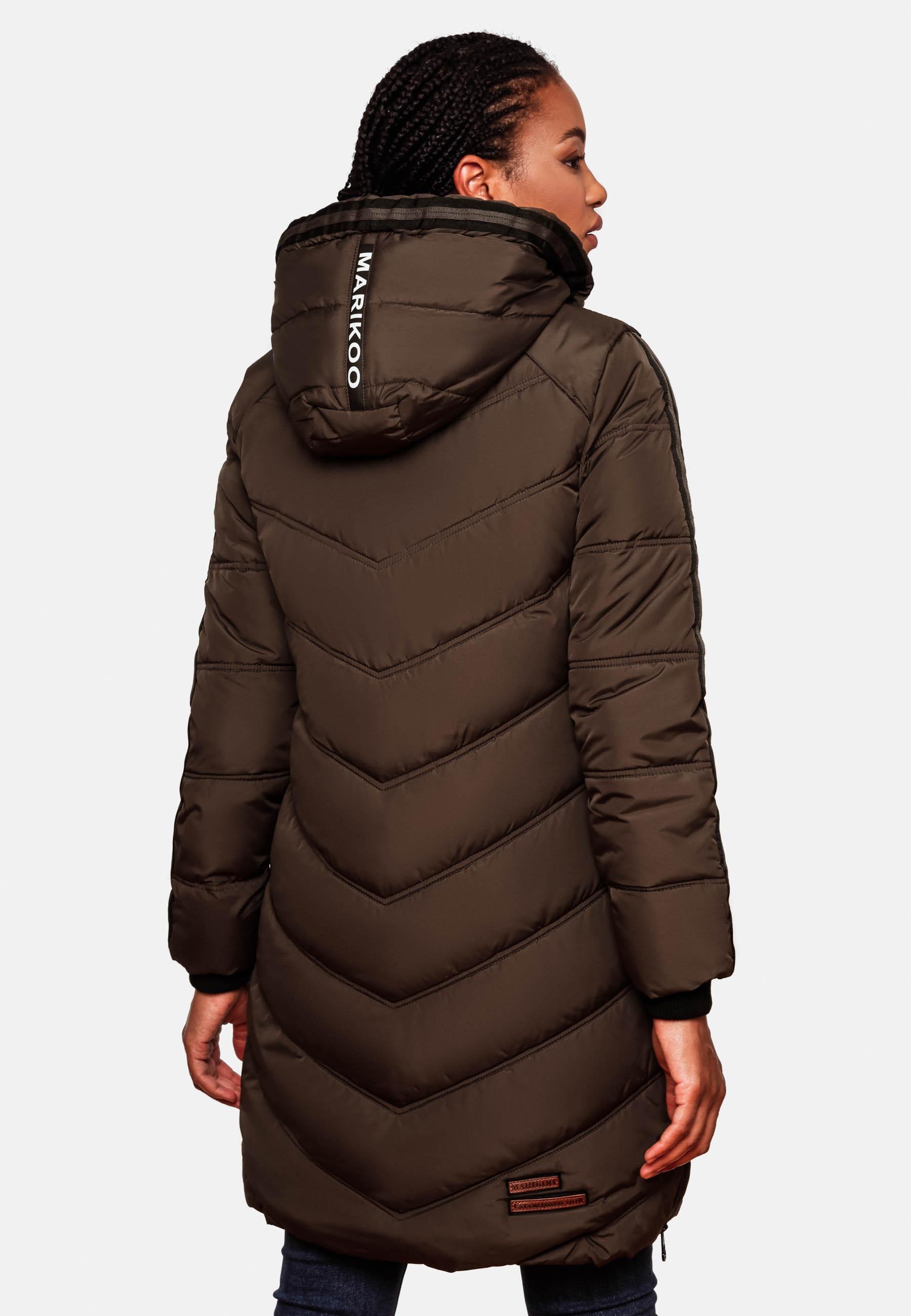 Marikoo Wintermantel »Armasa«, modischer Damen Winter Steppmantel mit Kapuze