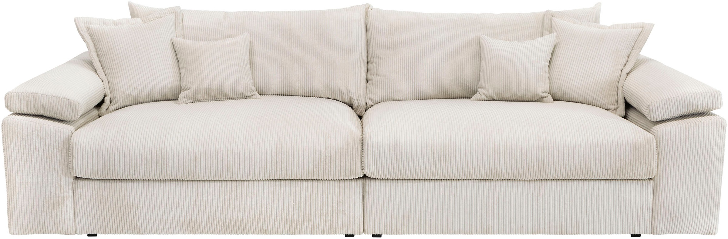 Big-Sofa HOME AFFAIRE, B:246cm T:123cm, beige, 100% Polyester, Sofas, "Soft&Cosy XL, B: 246 cm - OTTO. Verlässliche Qualität.", Mega-Sofa, Cord oder