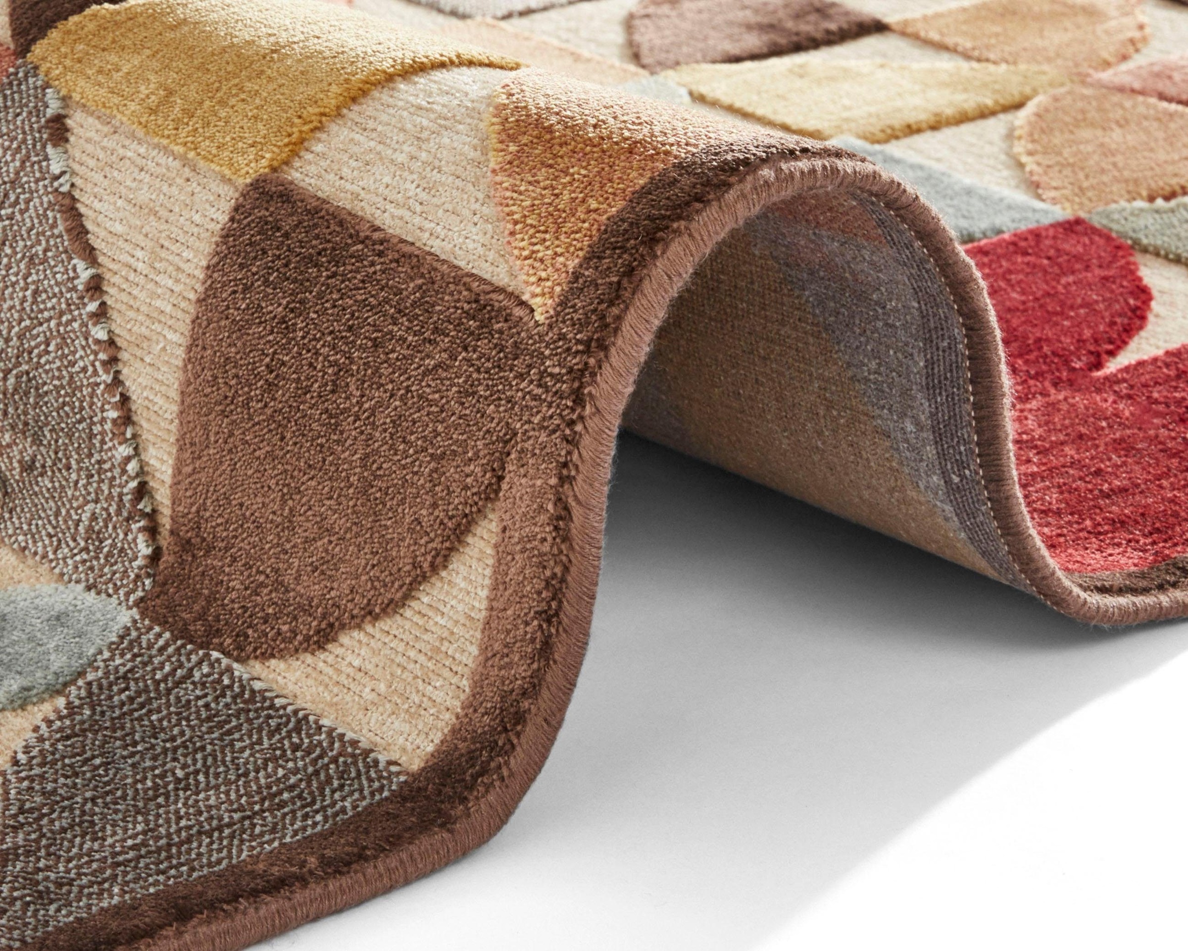 ELLE DECORATION Teppich »Ailette«, rechteckig, 8 mm Höhe, Kurzflor, Velour, Geometrisches Muster, Hoch-Tief Struktur