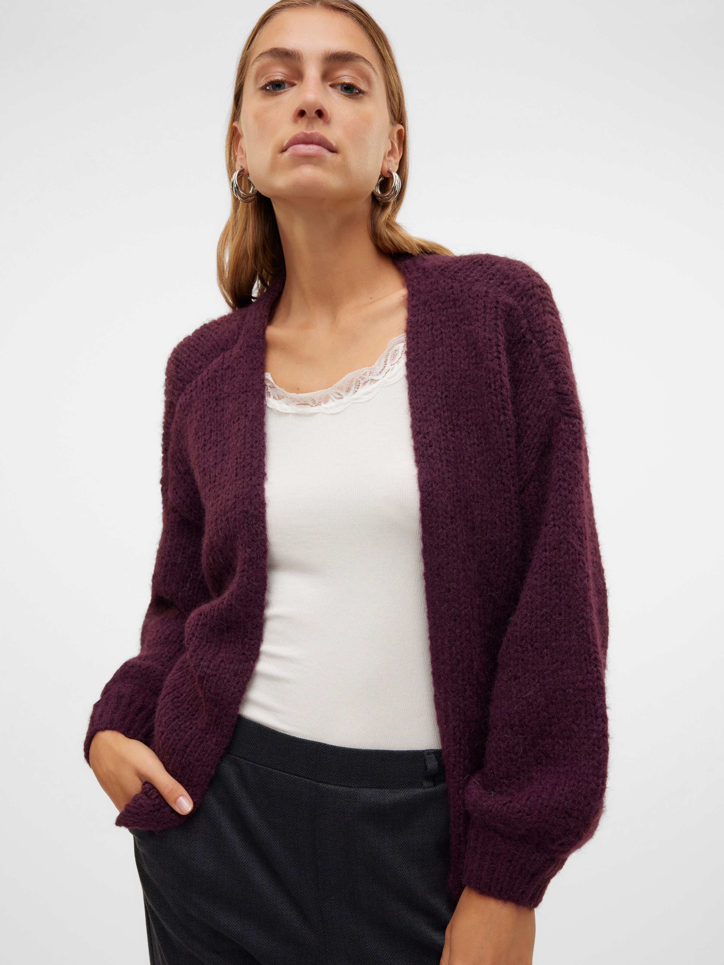Vero Moda Strickjacke "VMMAYBE LS OPEN CARDIGAN GA REP" günstig online kaufen