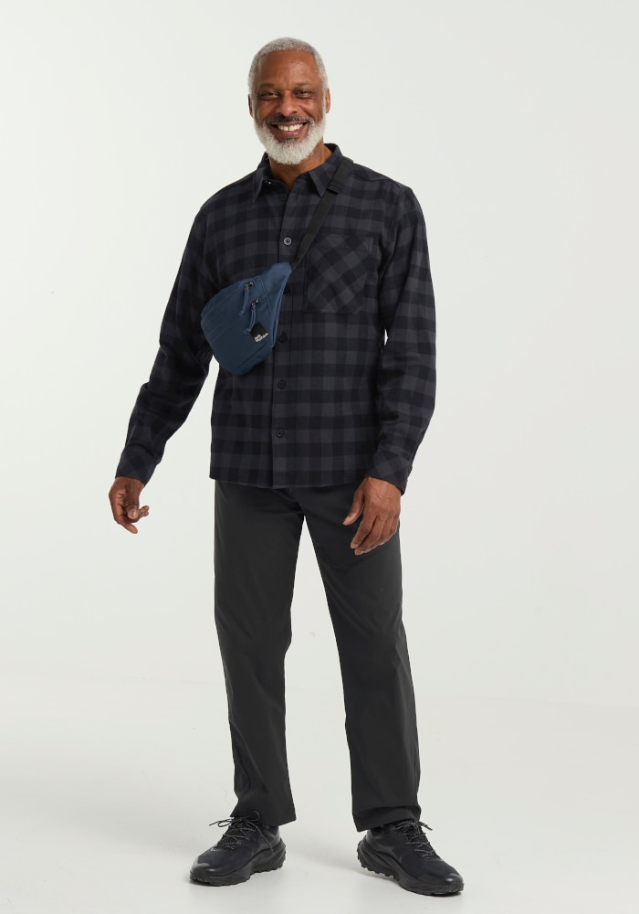 Jack Wolfskin Flanellhemd »LITE FLANNEL SHIRT M« Flanellhemd, weich, atmungsaktiv