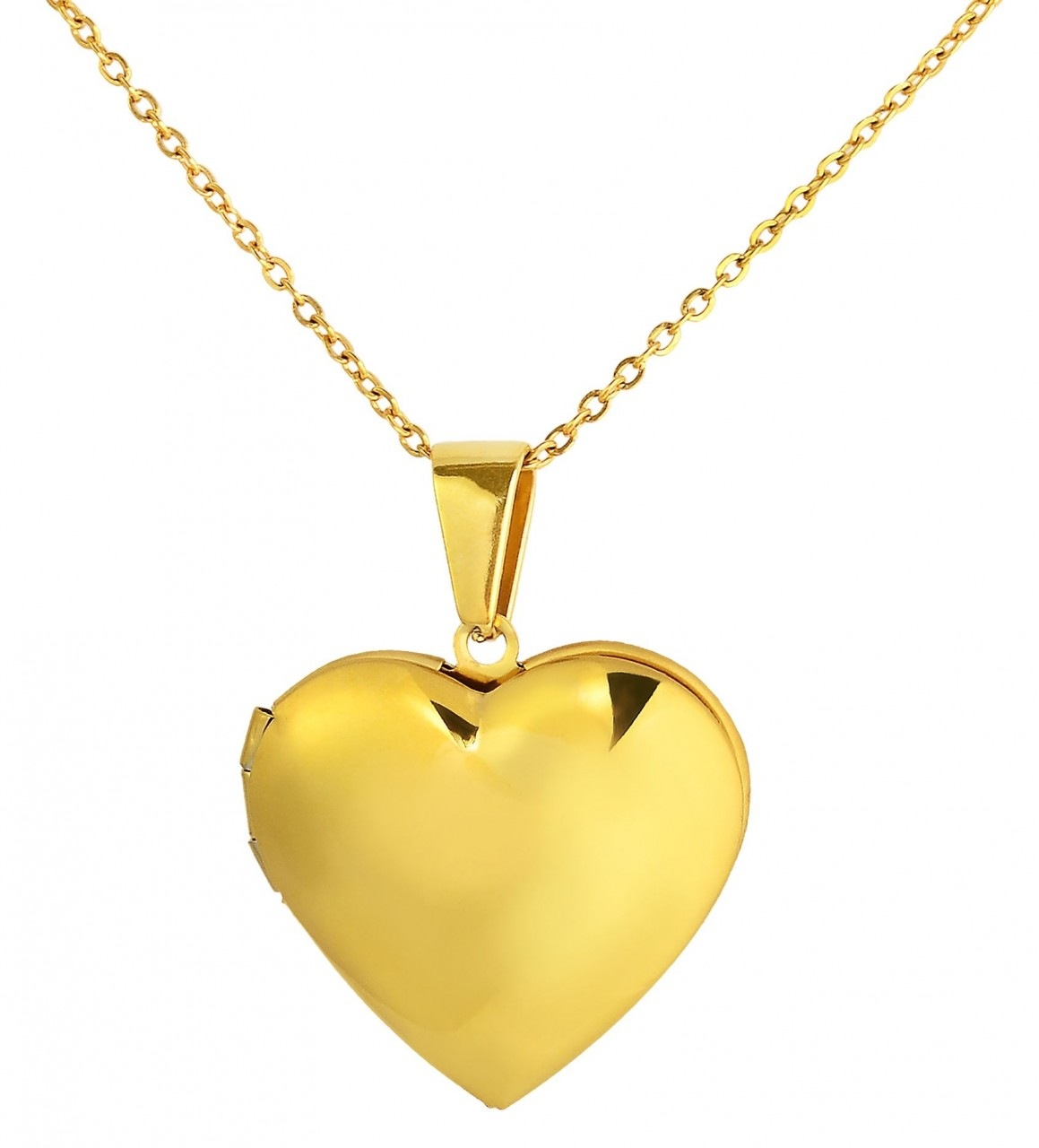 Kettenanhänger ADELIA´S "stylischer Herz Anhänger aus Edelstahl", gold, Schmuckanhänger, Damen, Edelstahl, Kettenanhänger 7