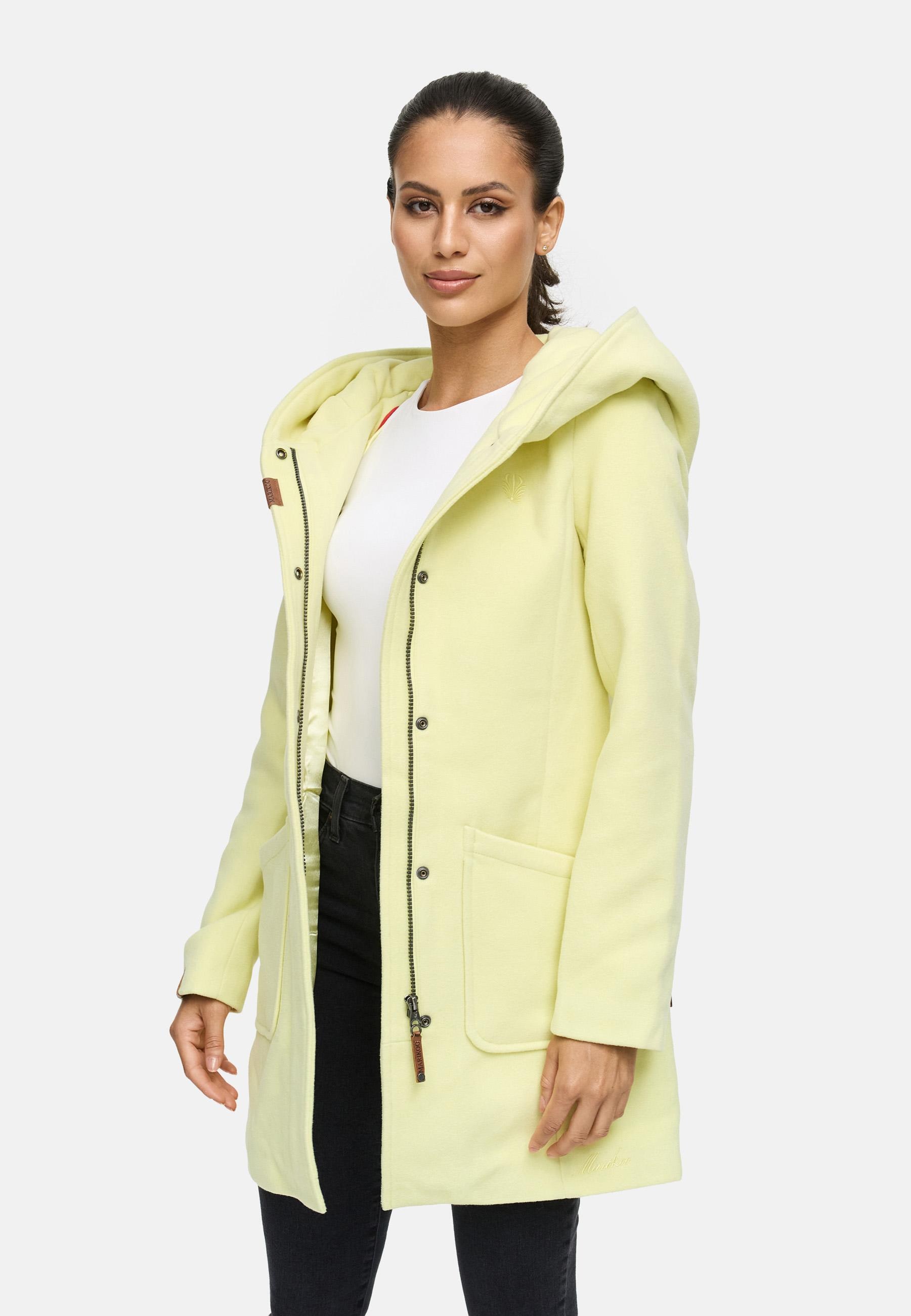 Marikoo Wintermantel »Maikoo« hochwertiger Mantel in Wollmantel-Optik mit großer Kapuze