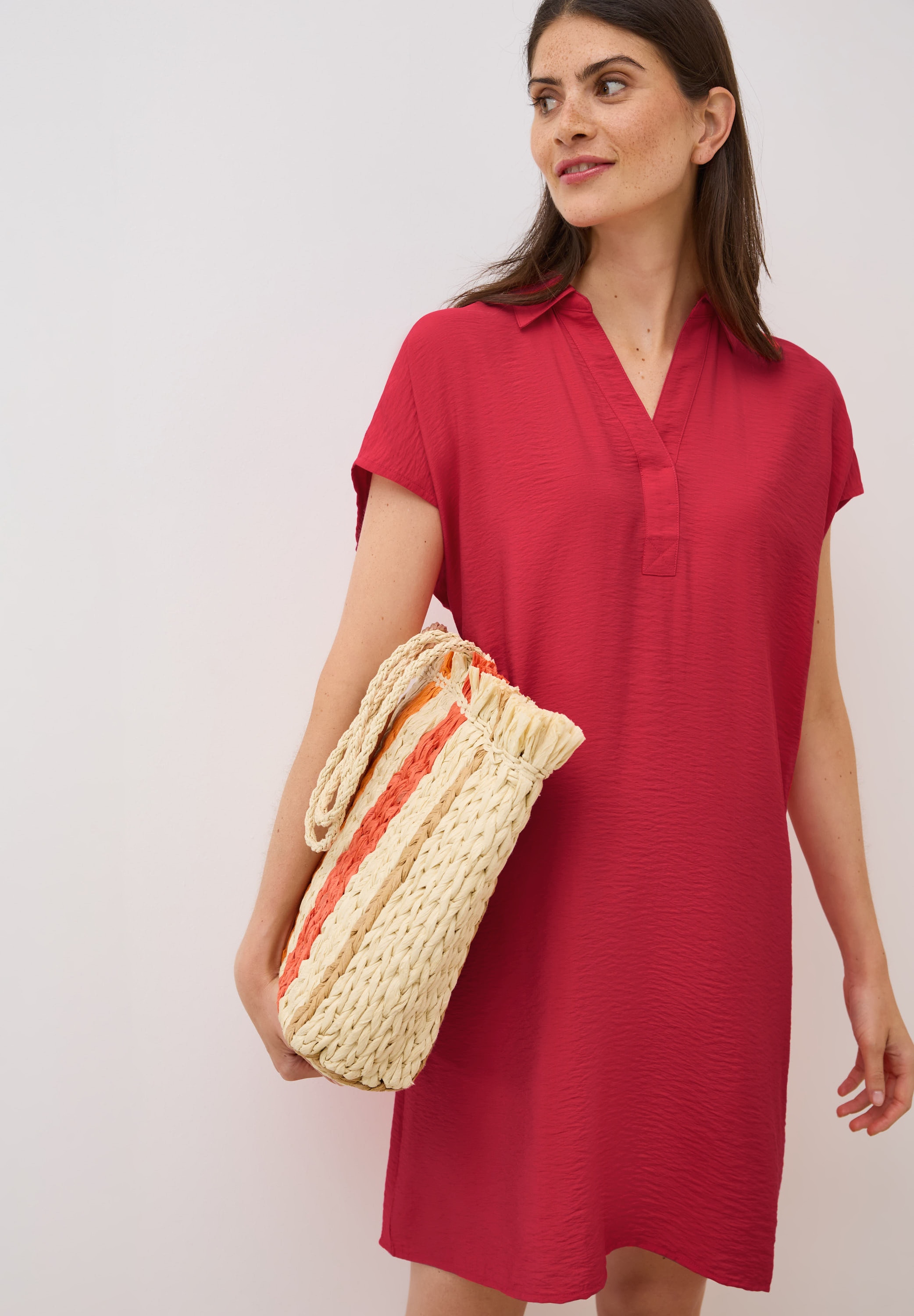 Cecil Hemdblusenkleid, Sommerkleid in feiner Struktur-Qualität günstig online kaufen