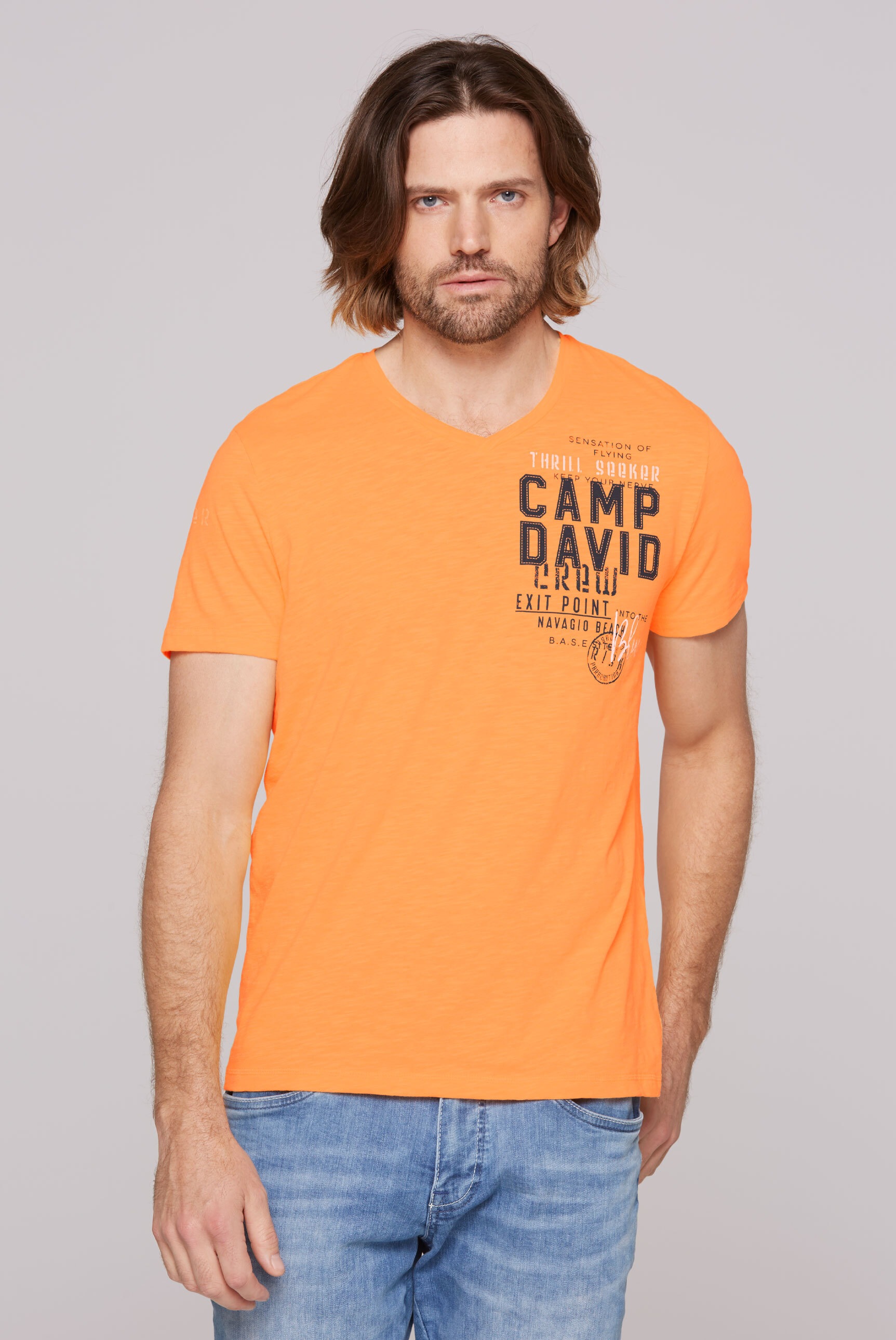 CAMP DAVID V-Shirt, mit maskulinem V-Ausschnitt günstig online kaufen