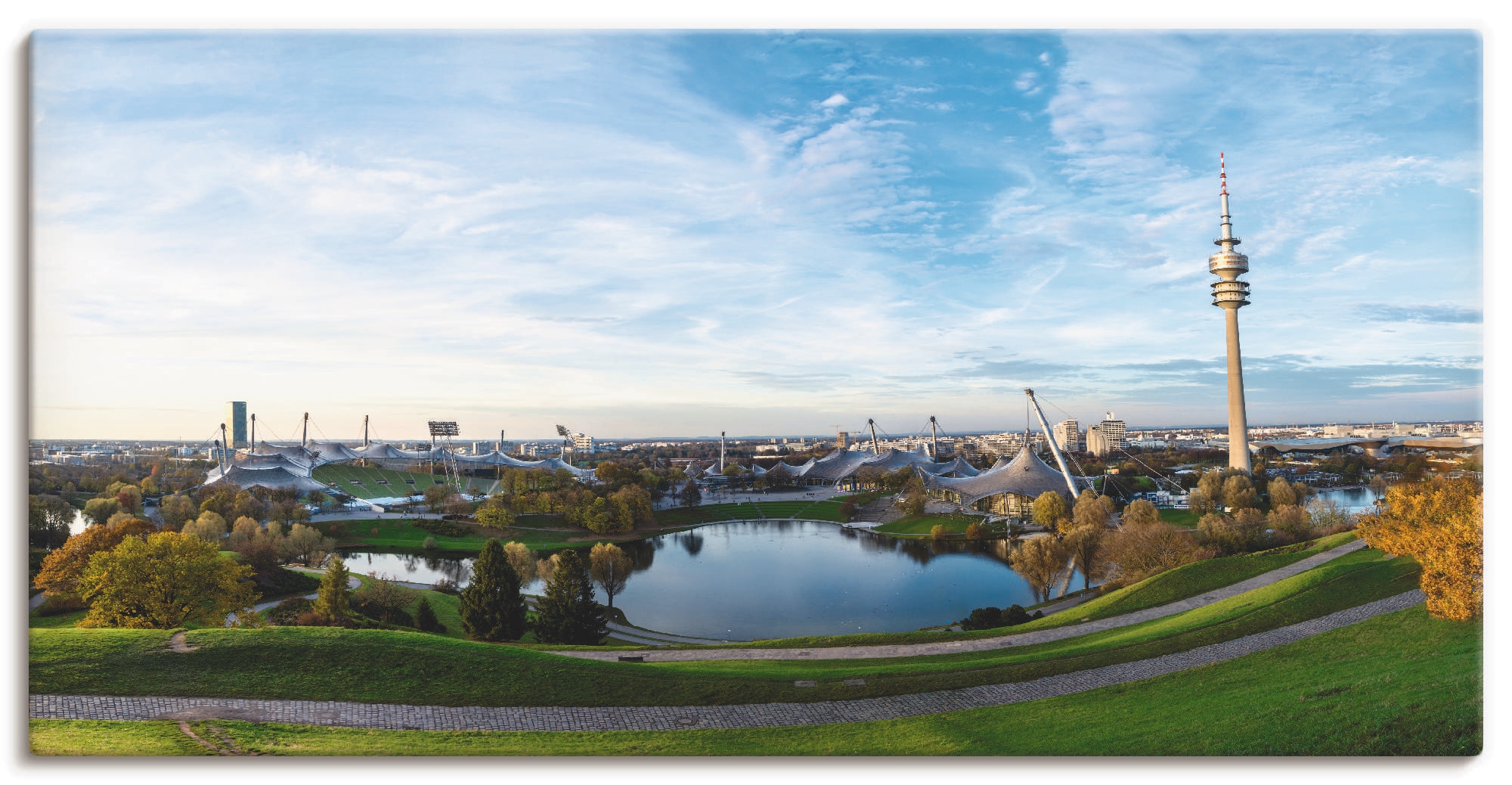 Artland Leinwandbild "Olympiapark in München", Deutschland, (1 St.), auf Keilrahmen gespannt