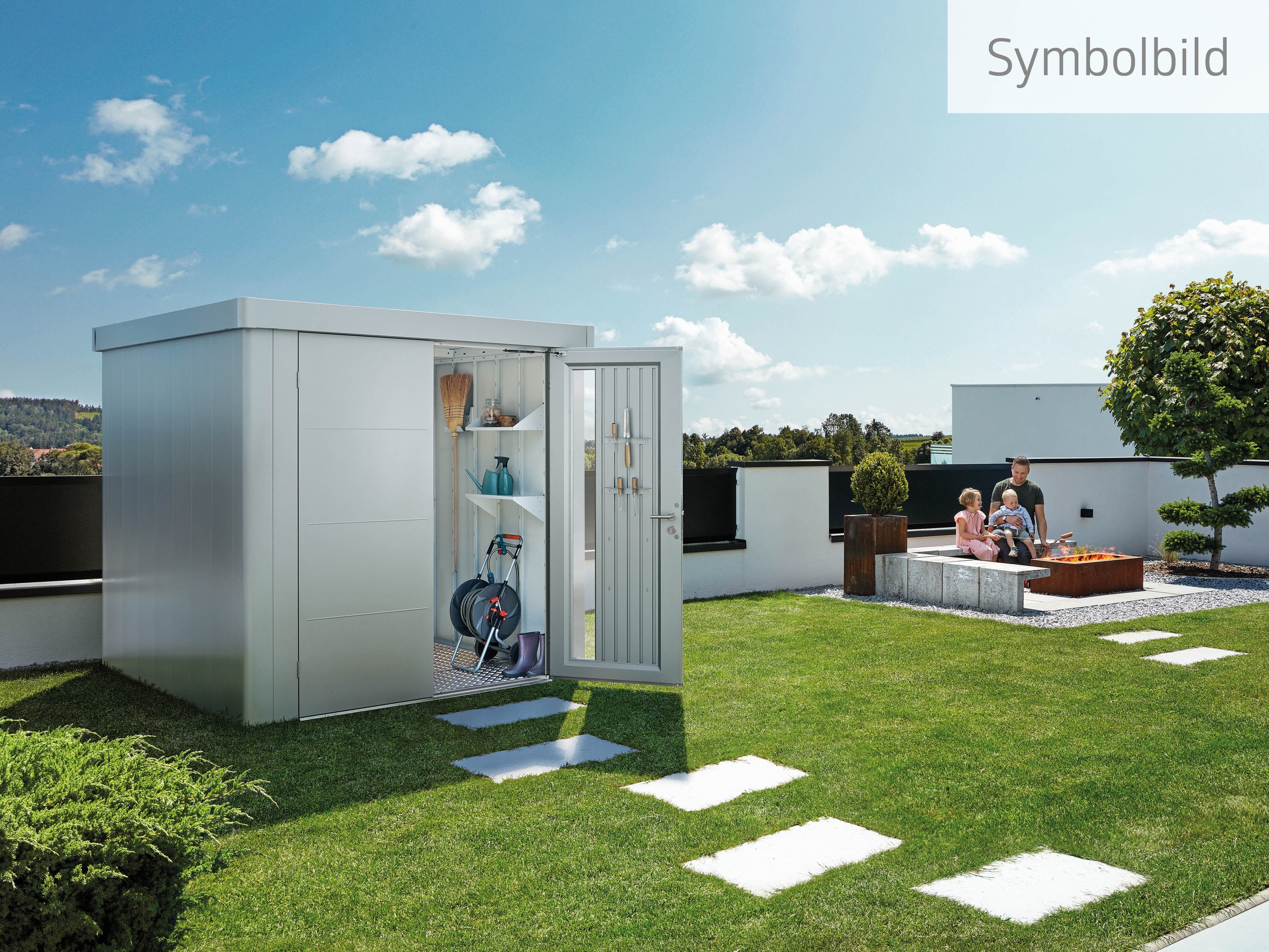 Biohort Gerätehaus "NEO Gr. 1C, verschiedene Farben" stylisches Gartenhaus günstig online kaufen