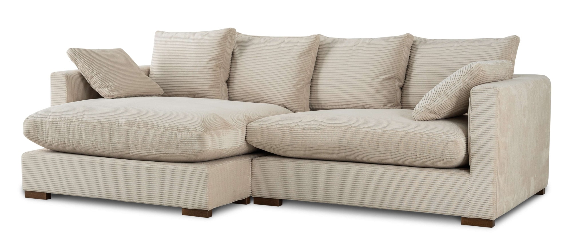 Home affaire Ecksofa »Coray« Breite 266 cm, extra weich und kuschelig, mit Federn und Daunen