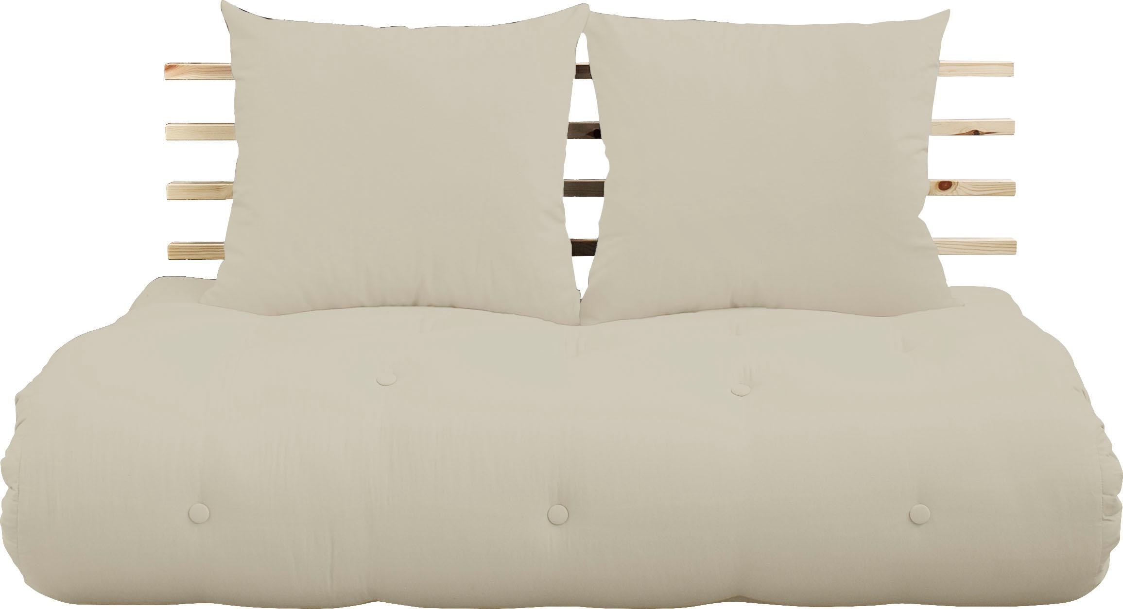 Karup Design Schlafsofa "Shinsano, futonstil, Rückenrahmen und zweiteiligem günstig online kaufen