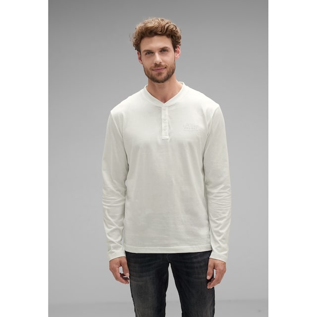 STREET ONE MEN Langarmshirt, mit Knopfleiste ▷ für | BAUR