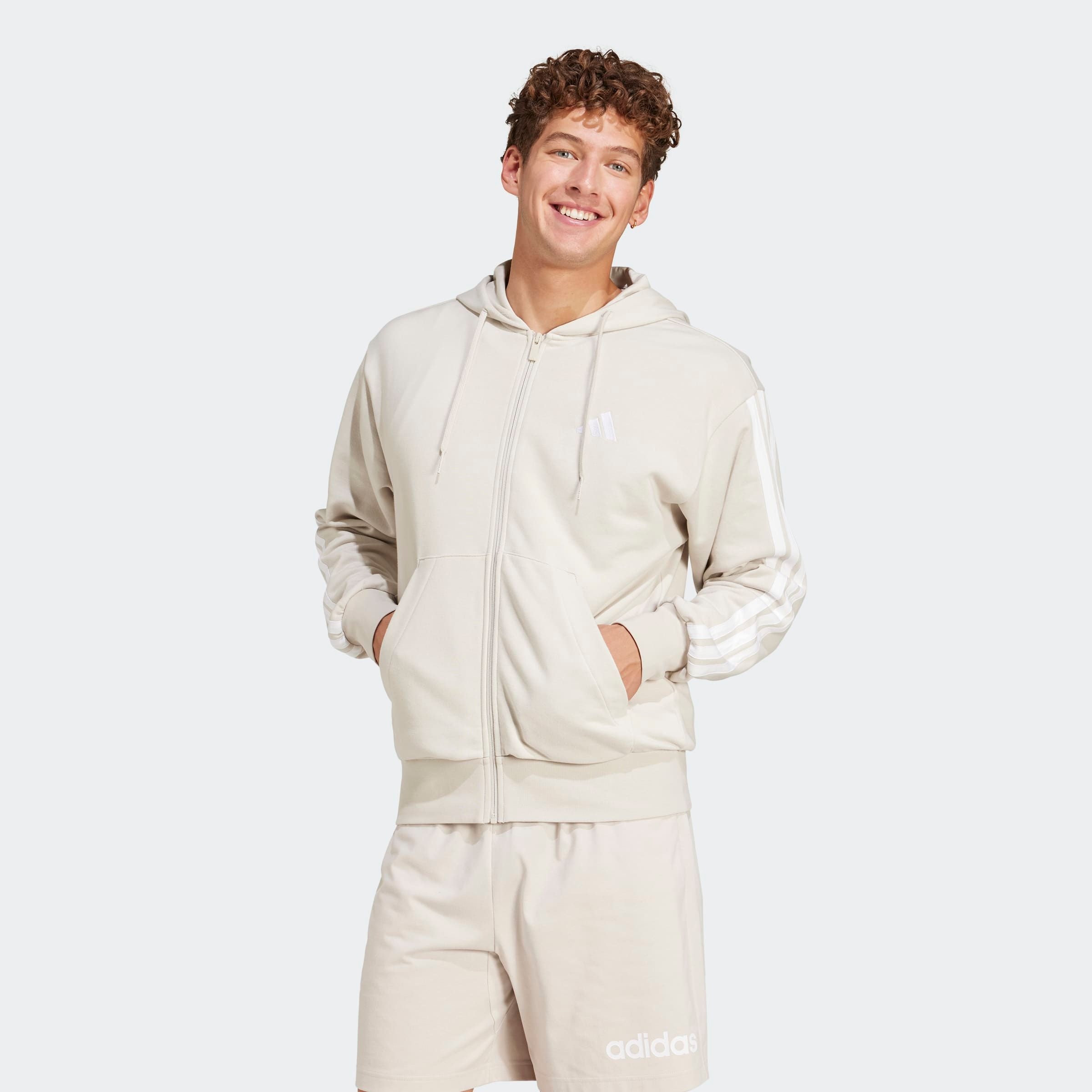adidas Sportswear Kapuzensweatshirt "ESSENTIALS 3-STREIFEN FRENCH TERRY" günstig online kaufen
