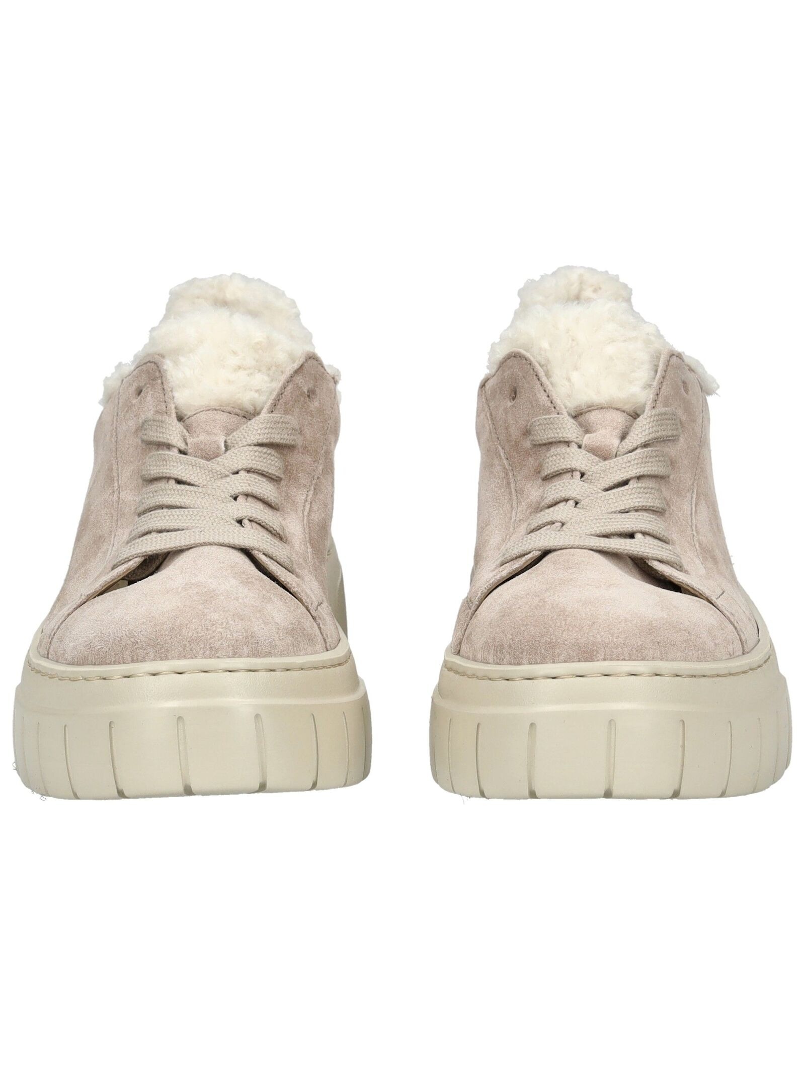 Plateausneaker GABOR "Gabor Sneaker Veloursleder", Damen, Gr. 38, beige (dunkelbeige), Veloursleder, Schuhe Plateausneaker 2
