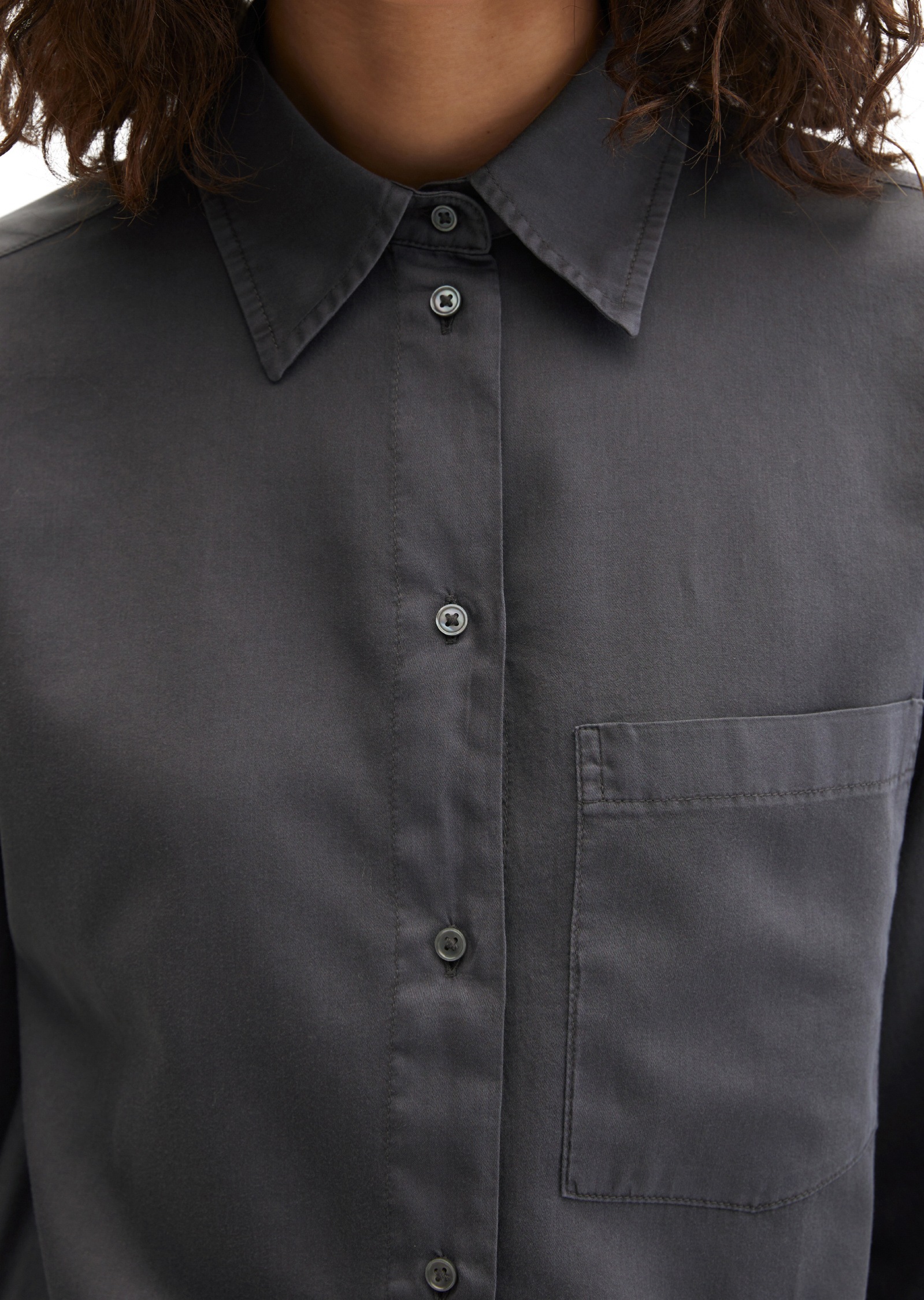 Marc O'Polo Langarmbluse »aus Baumwoll-Satin«