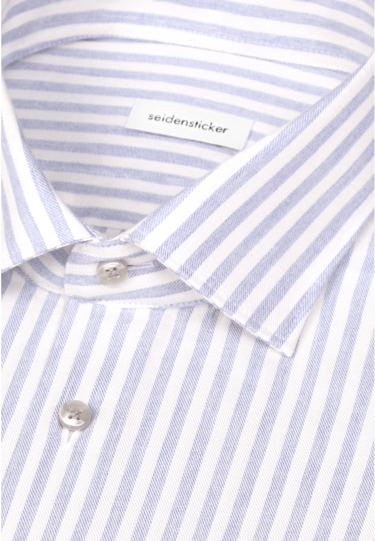seidensticker Flanellhemd »Schwarze Rose« Slim 1/1 Kentkragen Gestreift