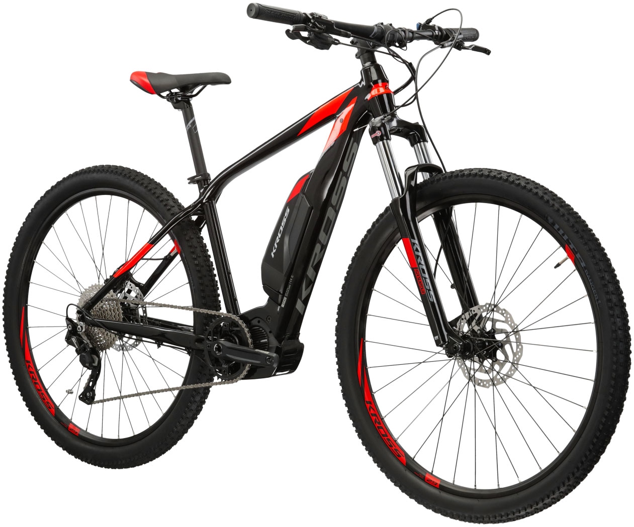 Kross E-Bike »E-MTB Level Boost 1.0 418 29 Zoll schwarz«, 10 Gang, Shimano, DEORE M6000, Mittelmotor 250 W