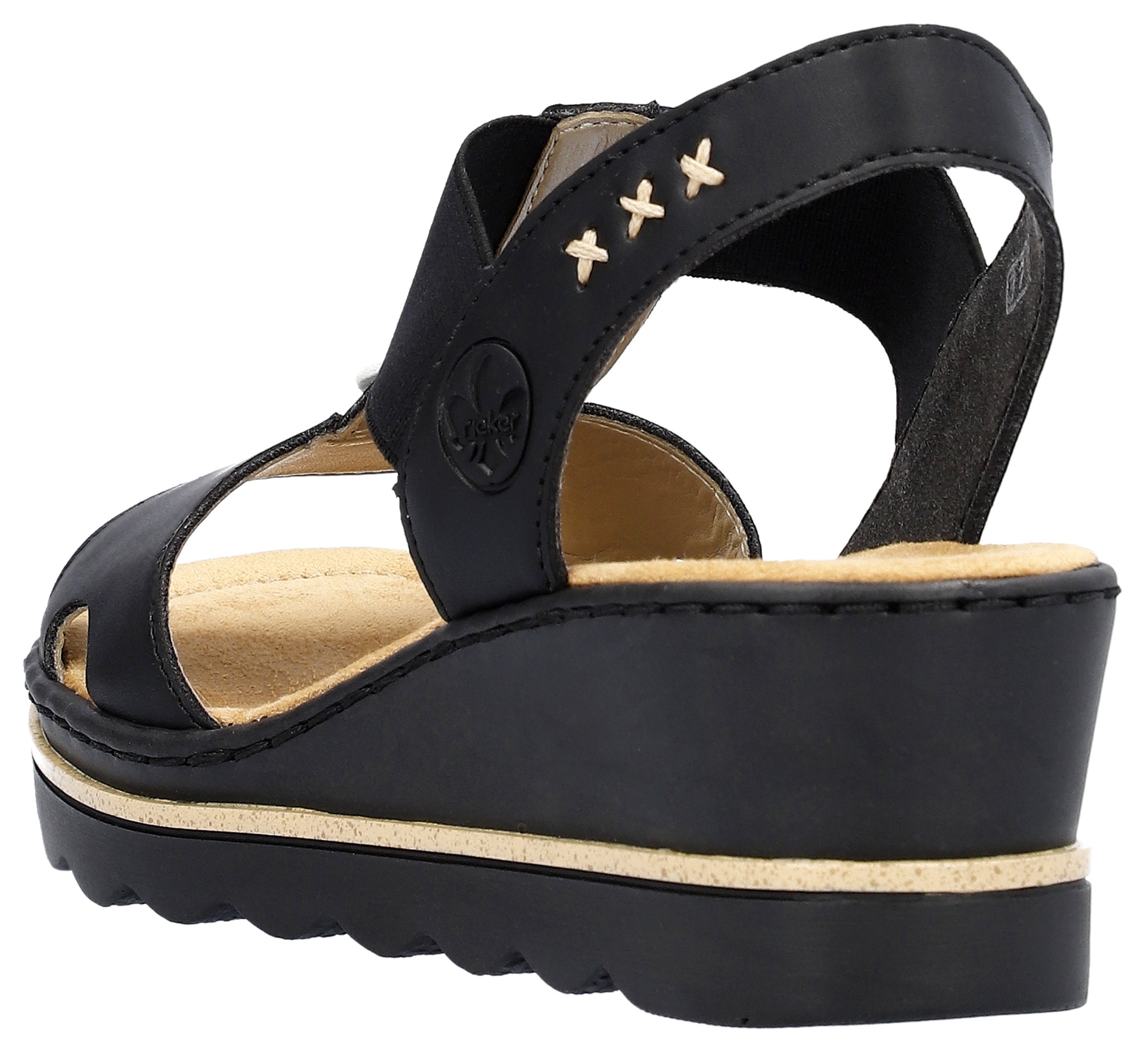 Rieker Keilsandalette, Sommerschuh, Sandale, Keilabsatz, mit Gummizug für p günstig online kaufen
