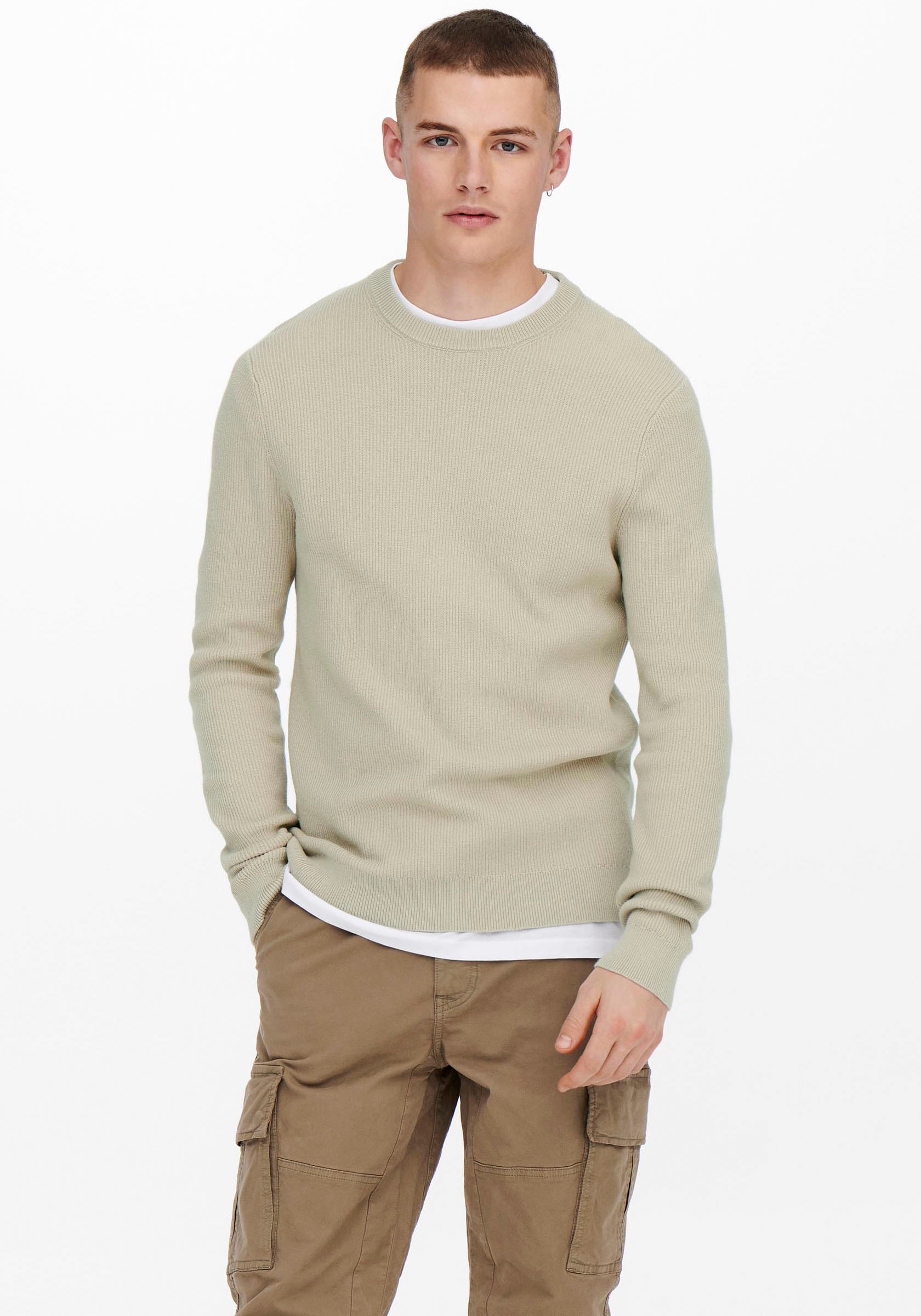 ONLY & SONS Strickpullover im Strukturmuster