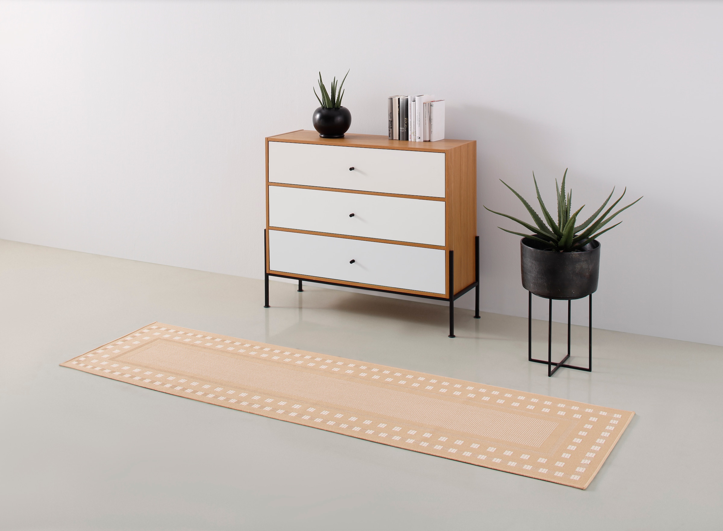 andas Läufer »Dalija«, rechteckig, 8 mm Höhe, Outdoor geeignet, Sisal-Optik, Wetterfest & UV-beständig, Flachgewebe