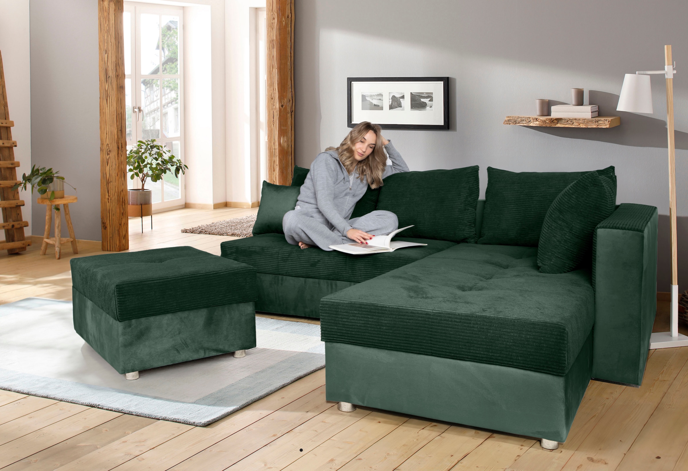 COLLECTION AB Ecksofa "Italia L-Form", mit Bettfunktion und Bettkasten, in günstig online kaufen