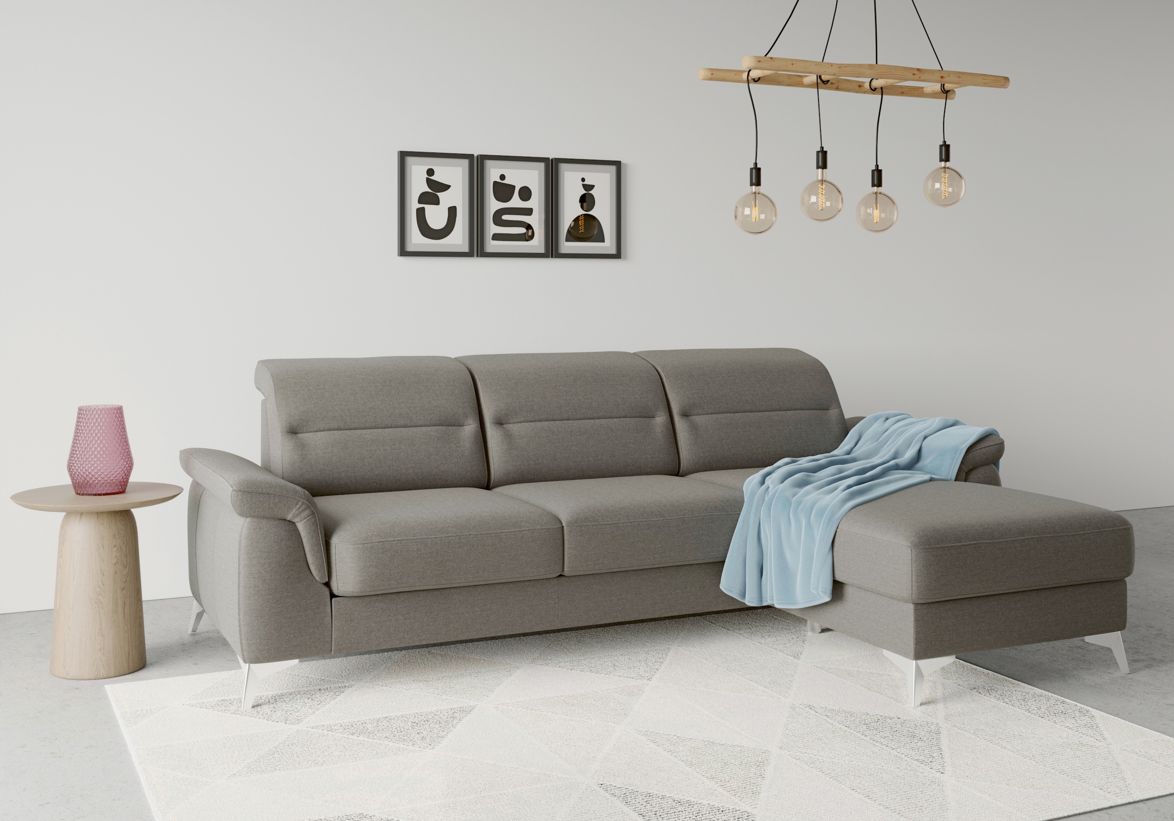 sit&more Ecksofa "Sinatra L-Form", mit Recamiere, optinal mit Kopfteilverst günstig online kaufen