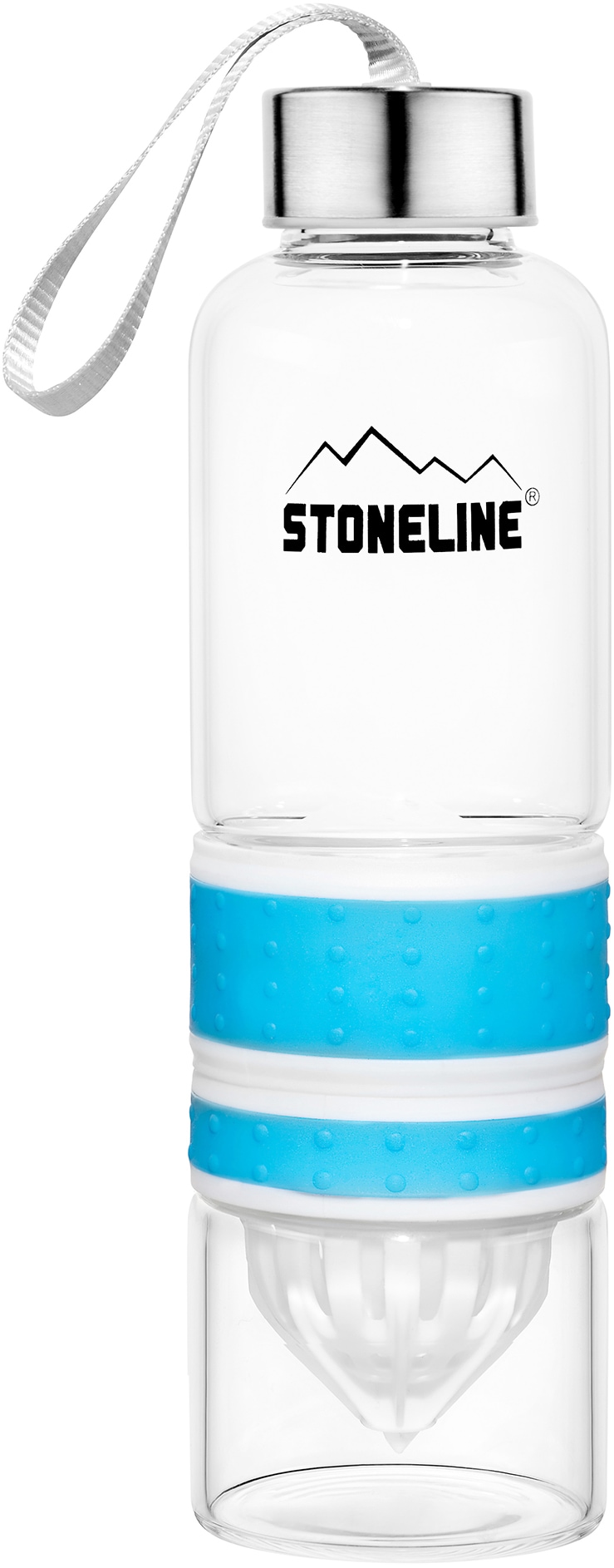 STONELINE Trinkflasche, (Set, 1 tlg.), herausnehmbarer Saftpressen-Aufsatz, 0,55 L