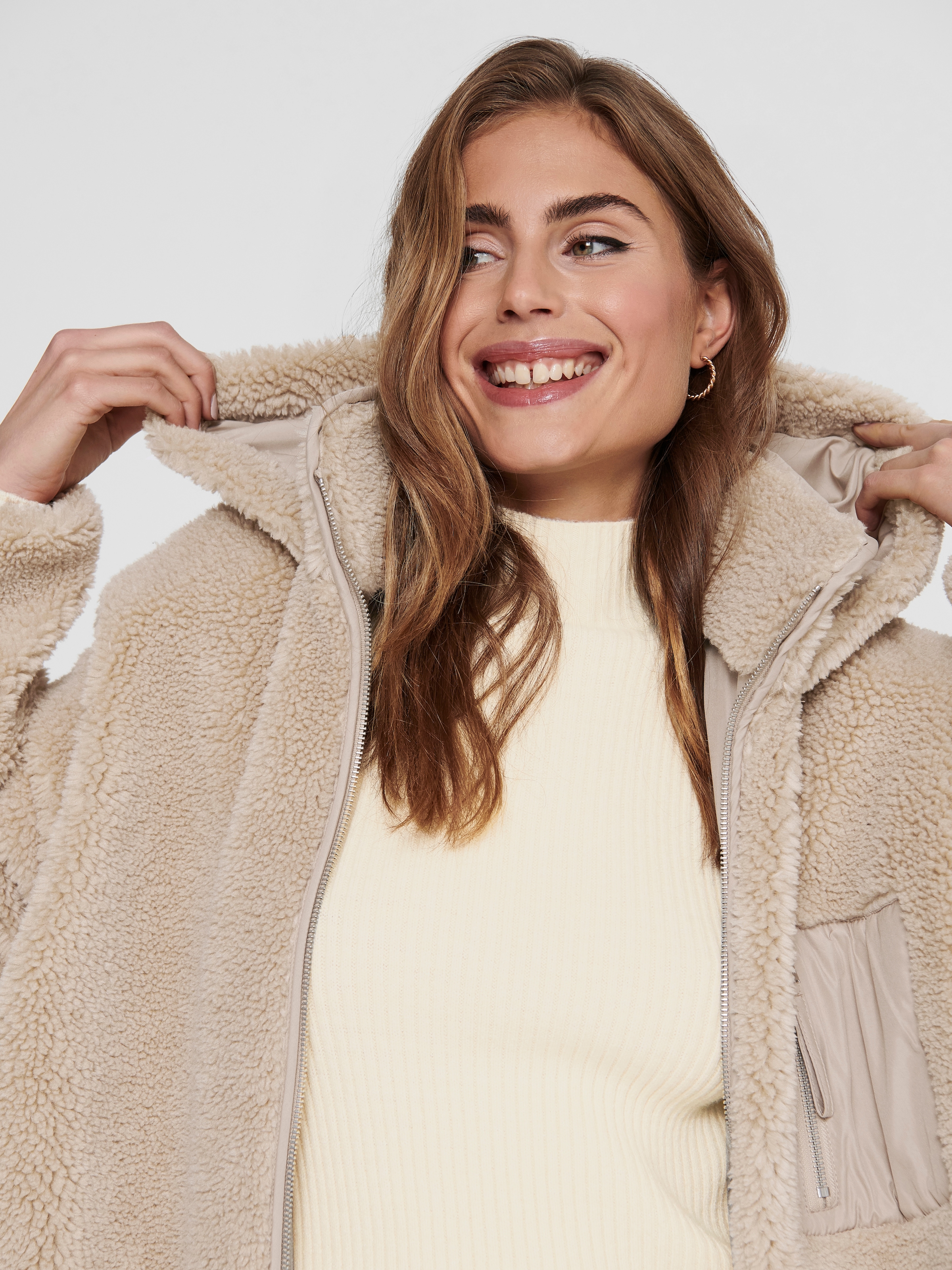ONLY Wollmantel »ONLSASCHA SHERPA JACKET LIFE OTW NOOS«