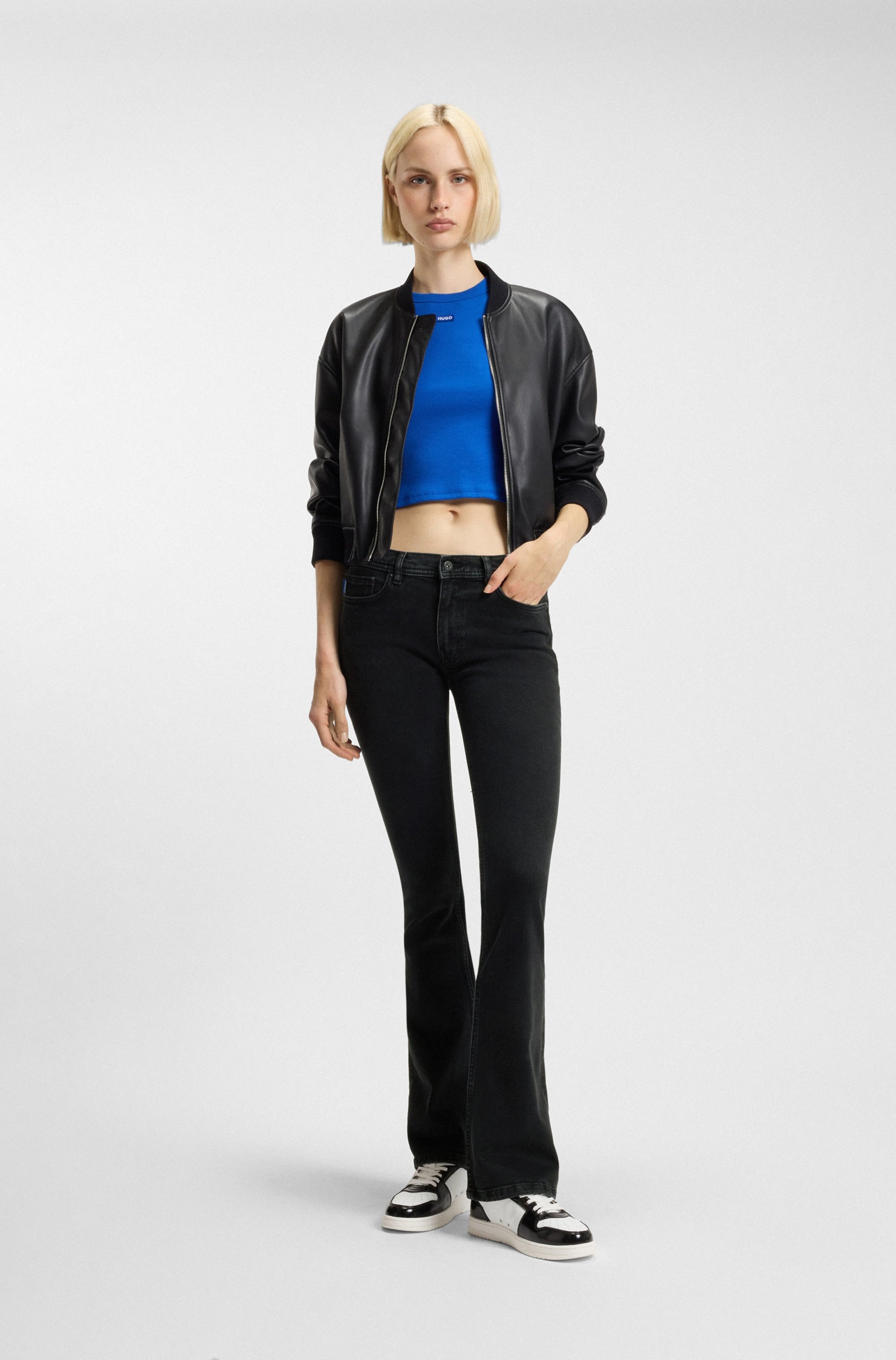HUGO Blue Bootcut-Jeans »Getti«, Ausgestelltes Bein, elastisches Denim