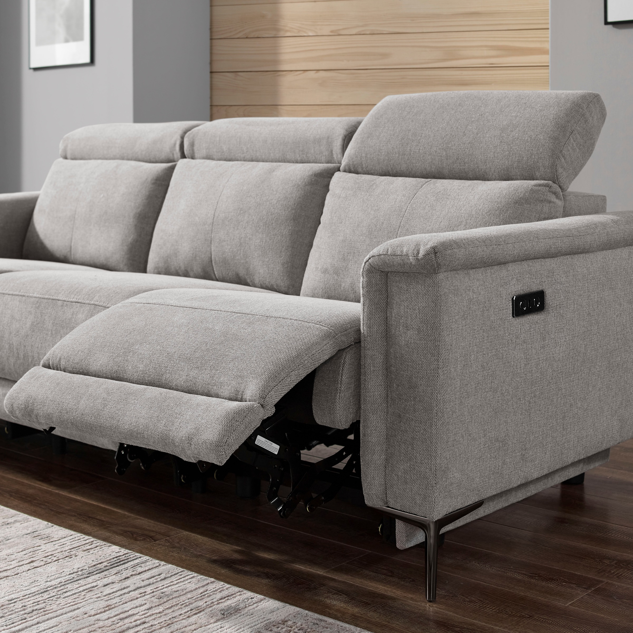 Places of Style 3-Sitzer Lund, in  Leder und Webstoff lieferbar