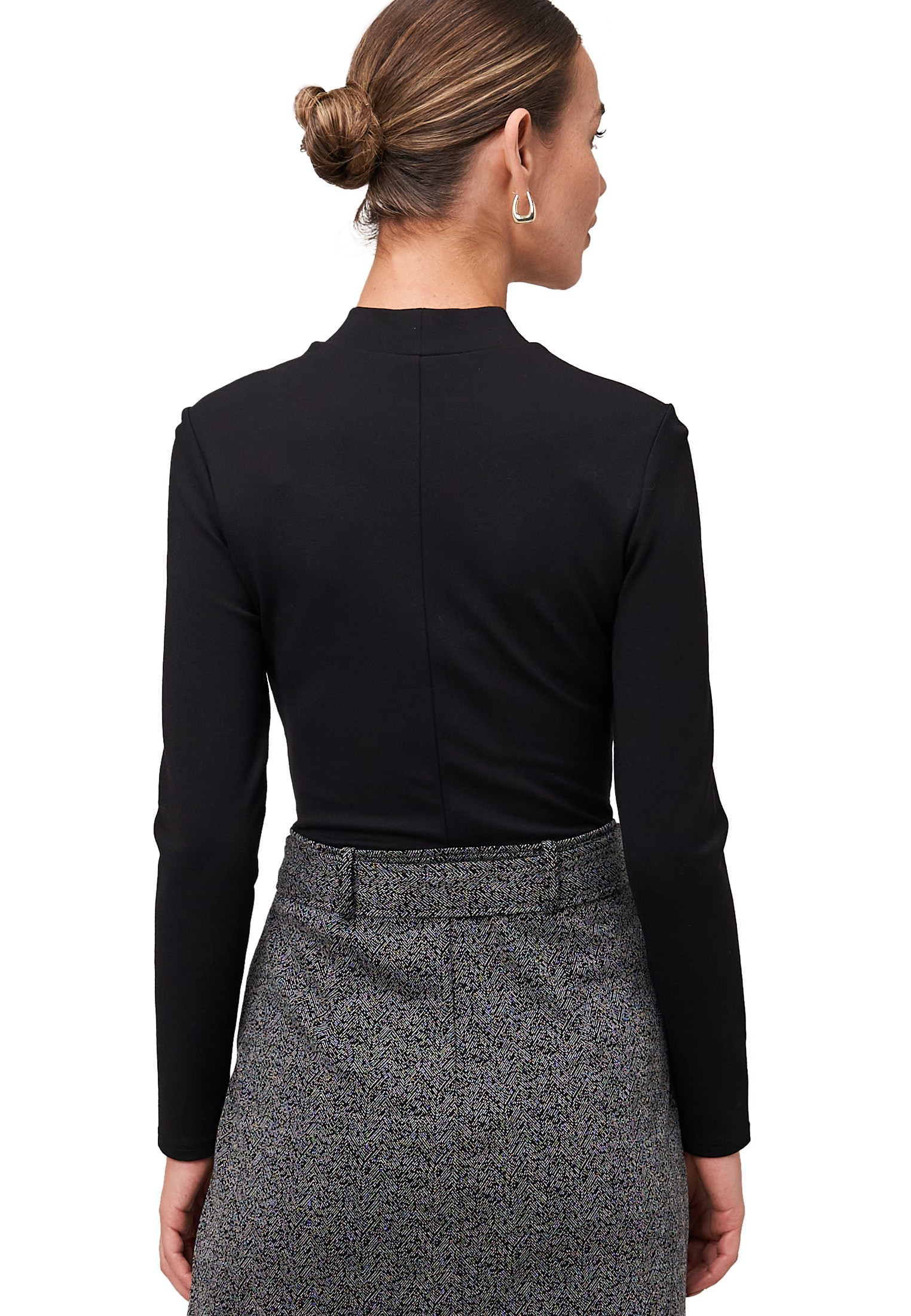 Zero Minikleid »zero Damen Minikleid 2 in 1 Optik Fischgrätenmuster«, Gürtel