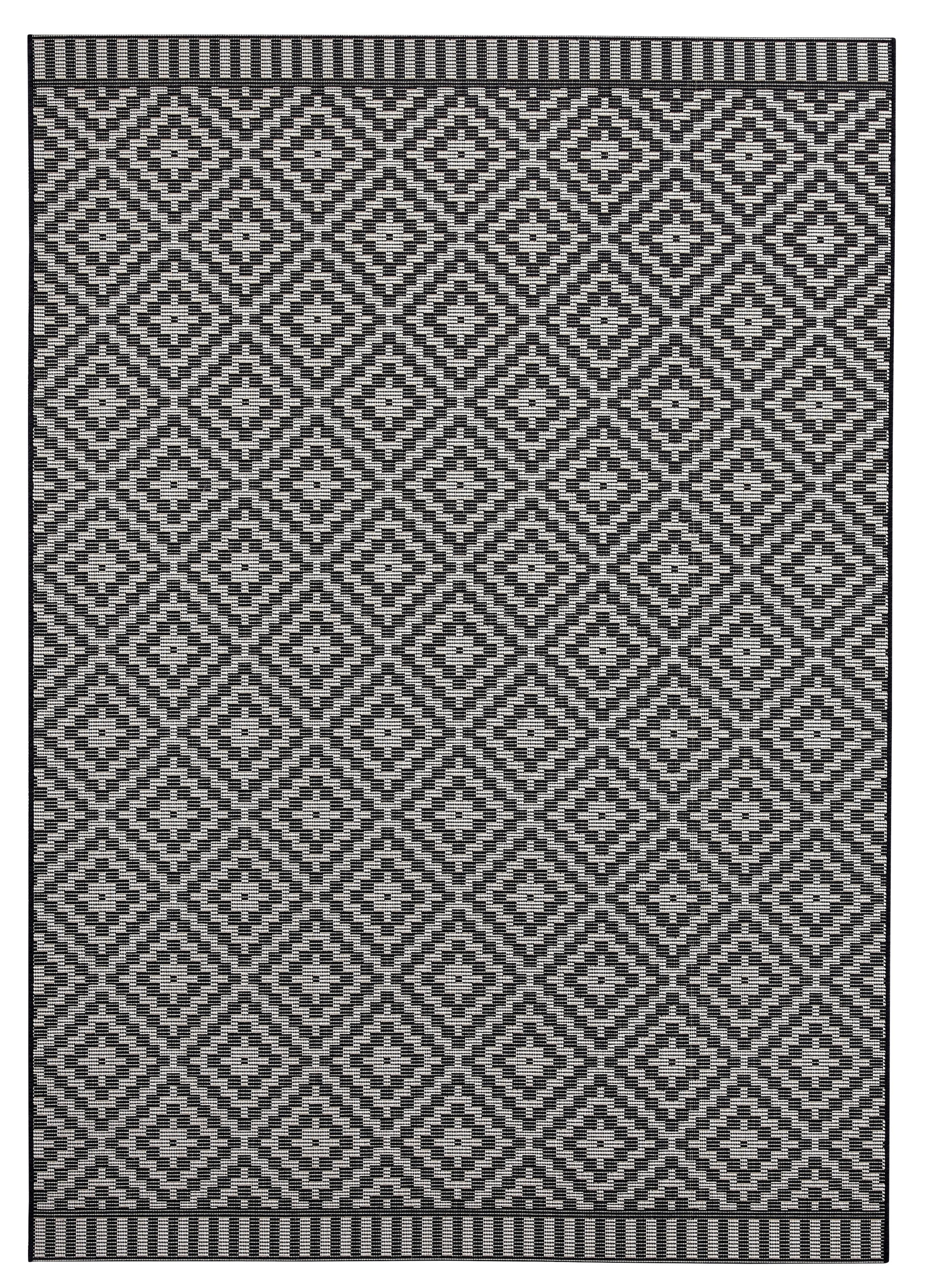freundin Home Collection Teppich »Breeze«, rechteckig, 8 mm Höhe, In-& Outdoor, Wetterfest, Balkon, Garten, Wohnzimmer, Rauten