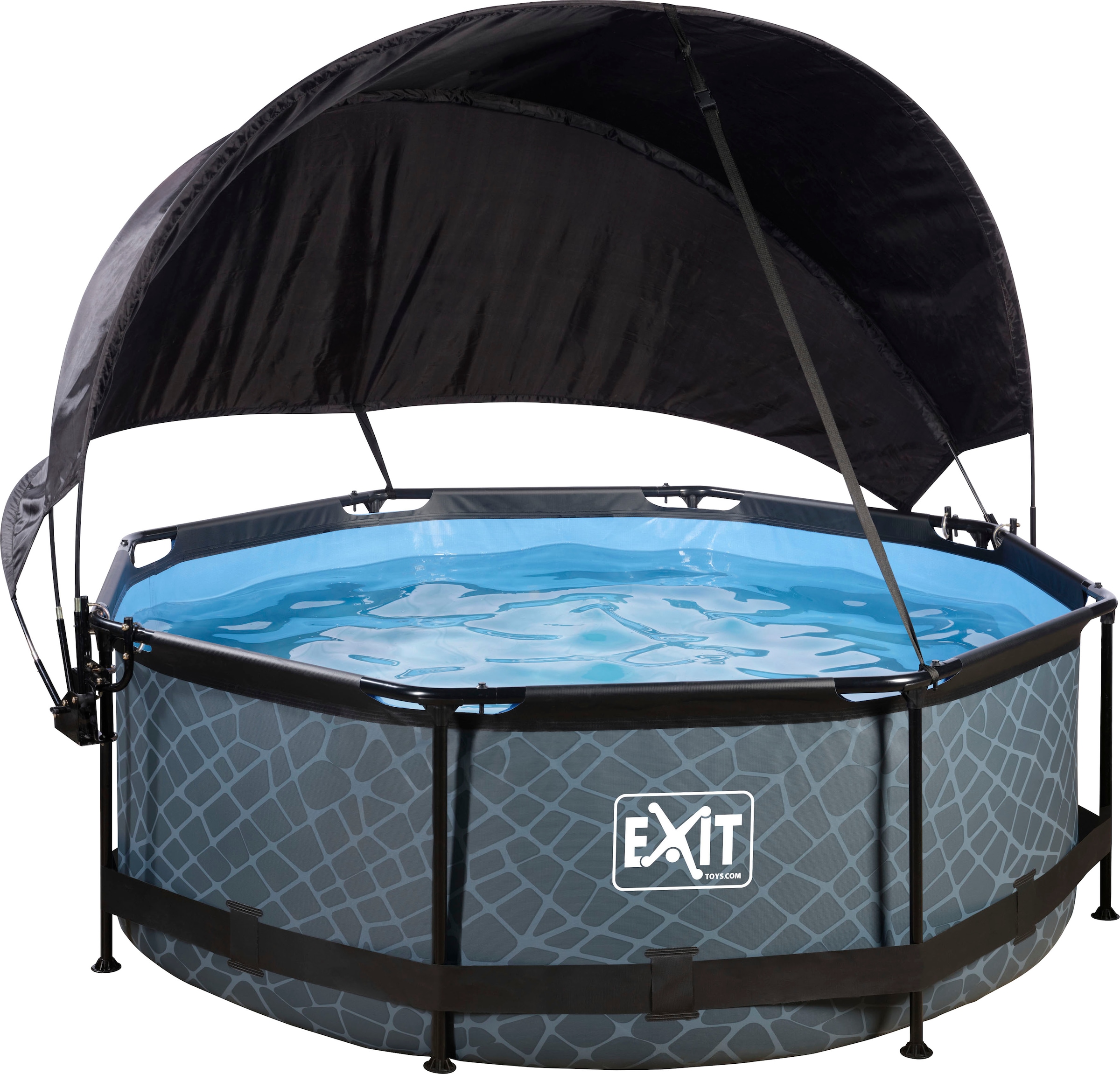 EXIT Framepool »inkl. Sonnensegel« ØxH: 244x76 cm, mit Kartuschenfilterpumpe und Sonnensegel