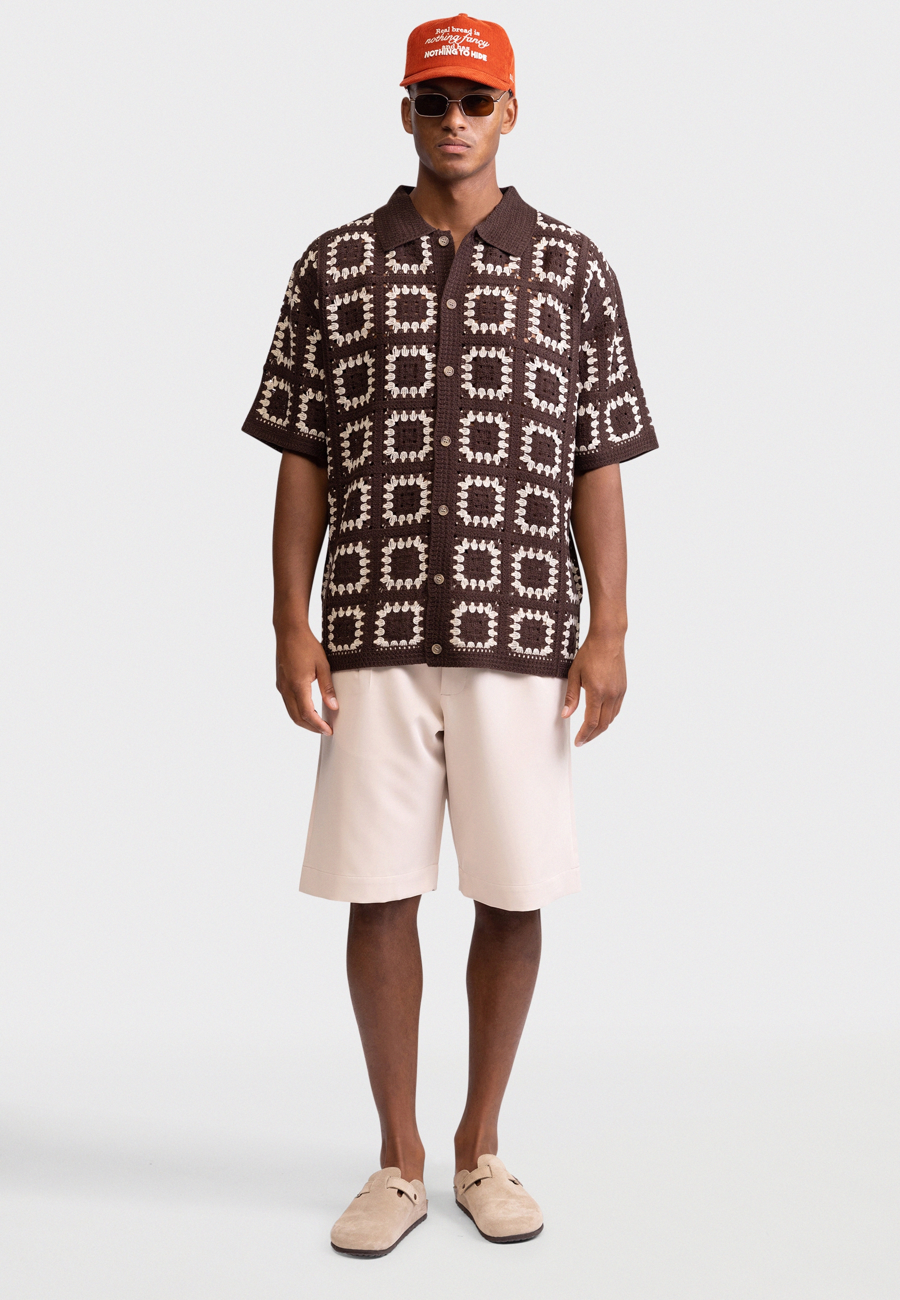 REDEFINED REBEL Kurzarmhemd "Redefined Rebel Shirt RRFabian Shirt Crochet B günstig online kaufen