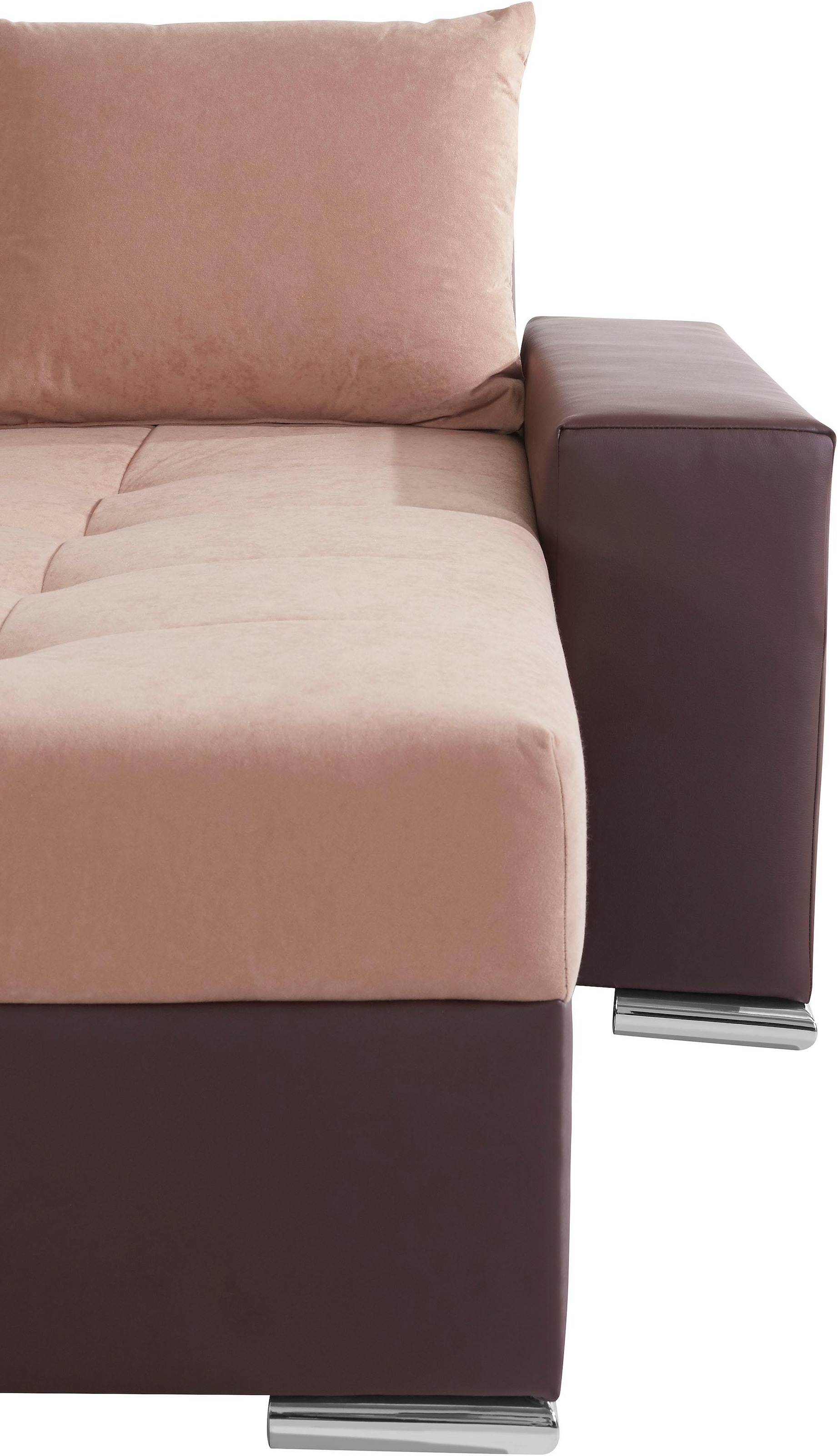 COLLECTION AB Wohnlandschaft »XXL-Josy U-Form, Breite 333 cm, mit 2 Recamieren 77 & 97 cm«, inkl. Bettfunktion, Bettkasten, mit 5 gleich großen Rückenkissen