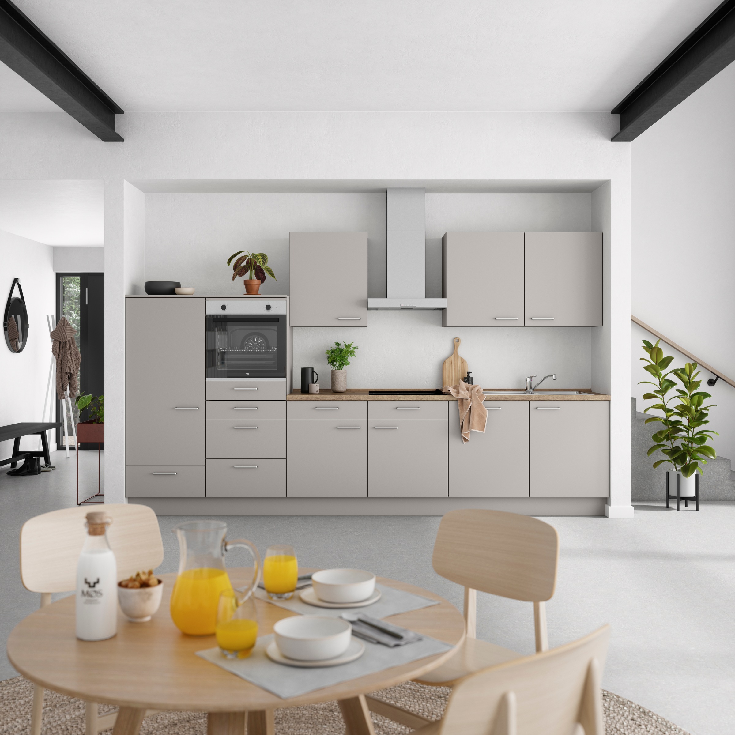 nobilia® Küchenzeile »"Touch I"«, vormontiert, Ausrichtung wählbar, Breite 360 cm, wahlw. mit E-Geräten