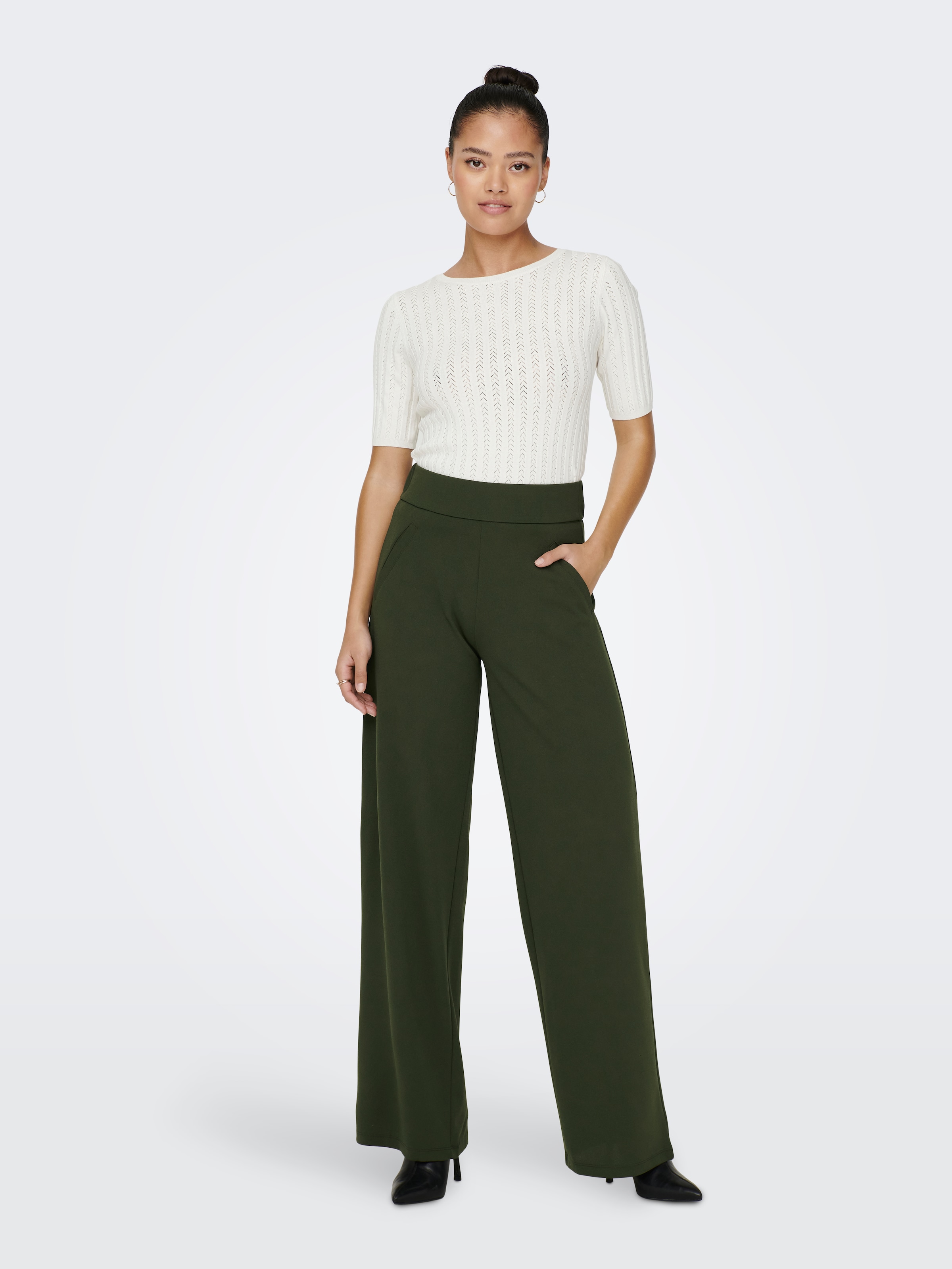 JDY Schlupfhose »JDYLOUISVILLE CATIA WIDE PANT JRS NOOS«, Sommerhose, hinten mit elastischem Bündchen