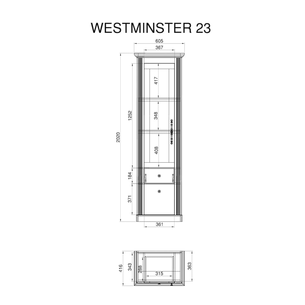 Home affaire Wohnwand »Westminster«, (Set, 4 St.), im romantischen Landhausstil