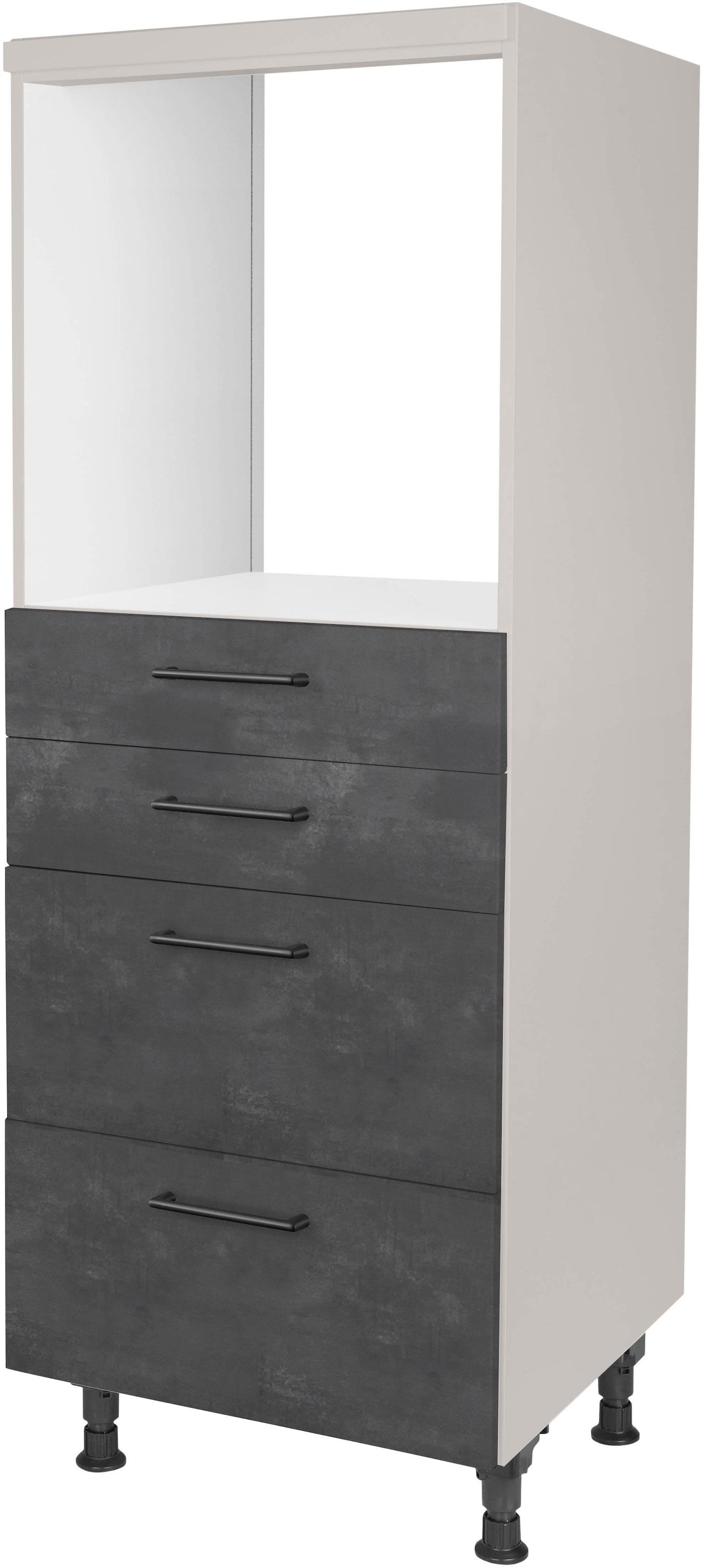 nobilia® Herdumbauschrank »"MIAMI", mit Schubkästen und Auszügen,« vormontiert, Breite/Höhe: 60/167,8 cm