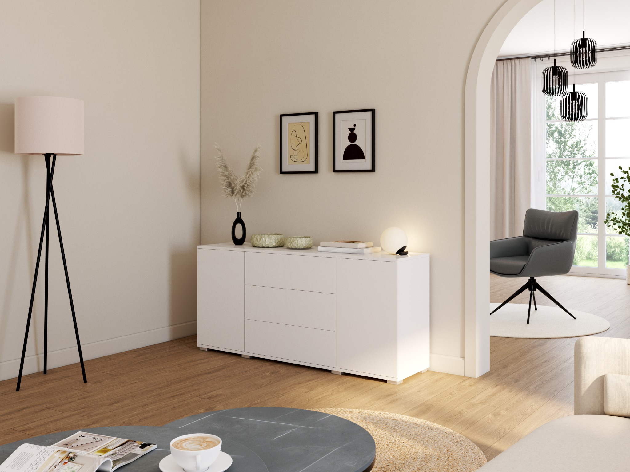 Thumbnail - my home Teppich "Mataro" rund 4 mm Höhe Wendeteppich, Flachgewebe, Obermaterial: 100% Jute