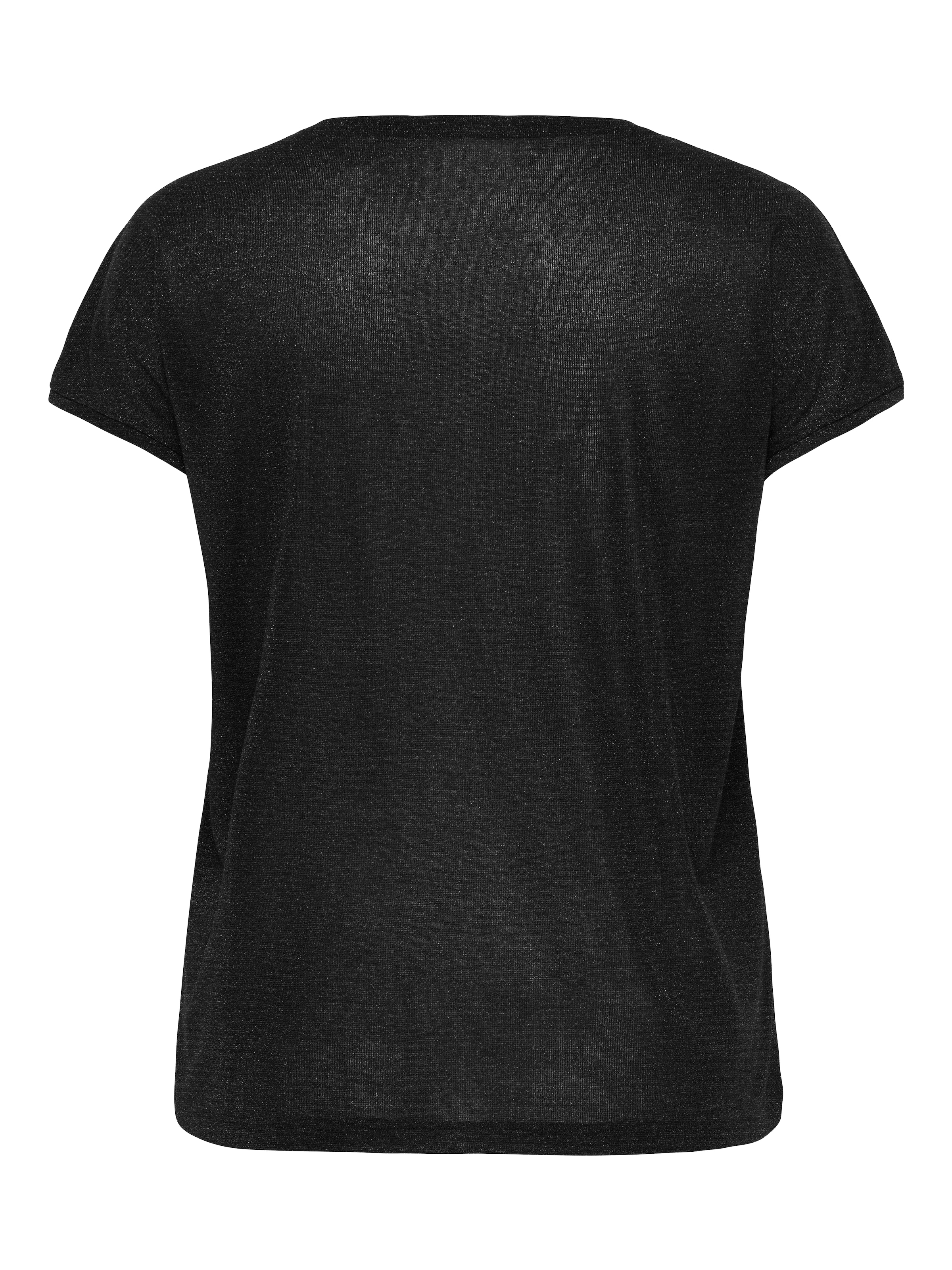 ONLY CARMAKOMA 1100000002199 »CARSILVERY S/S V NECK LUREX TOP JRS NOOS«